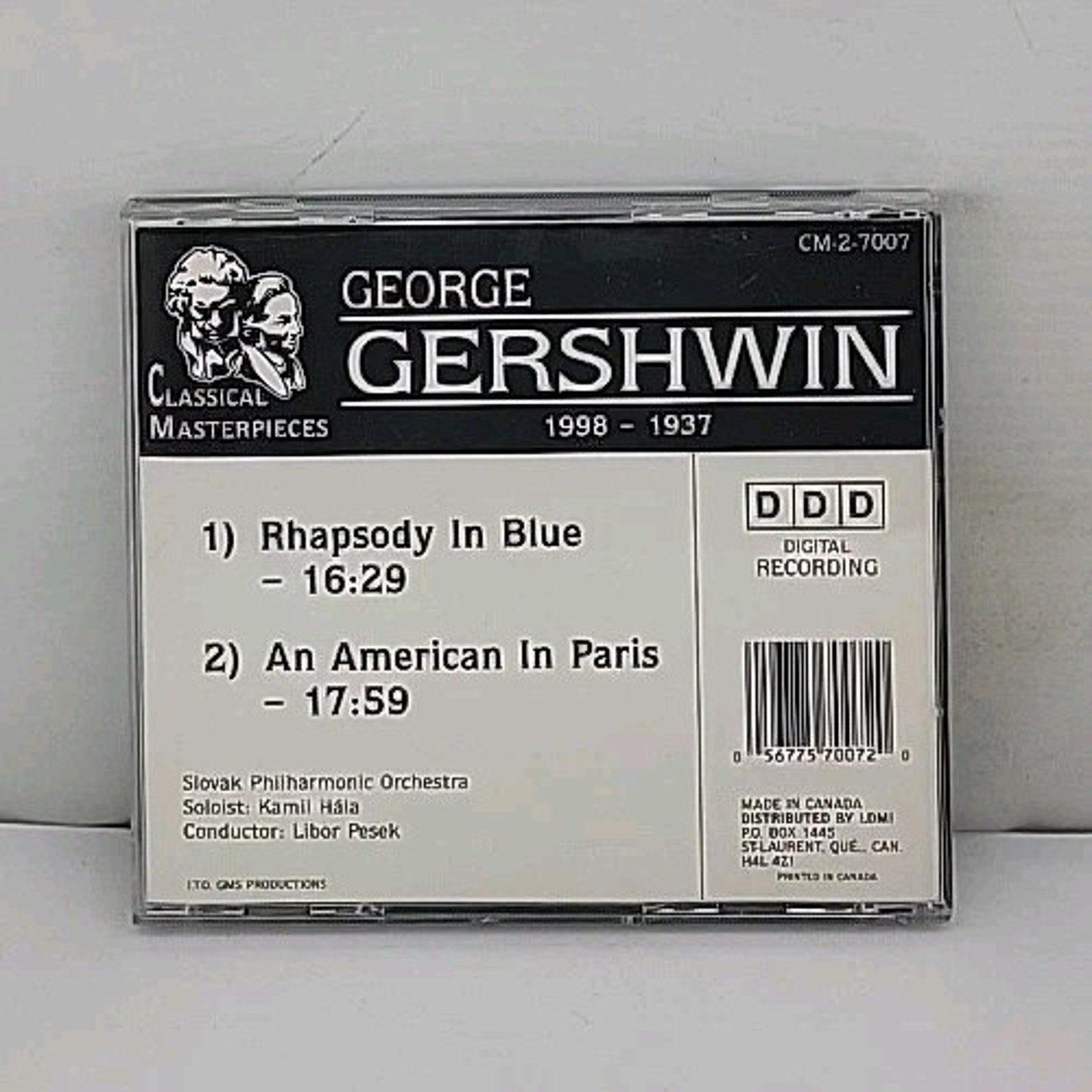 George Gershwin Rhapsody in Blue an American in Paris CD
