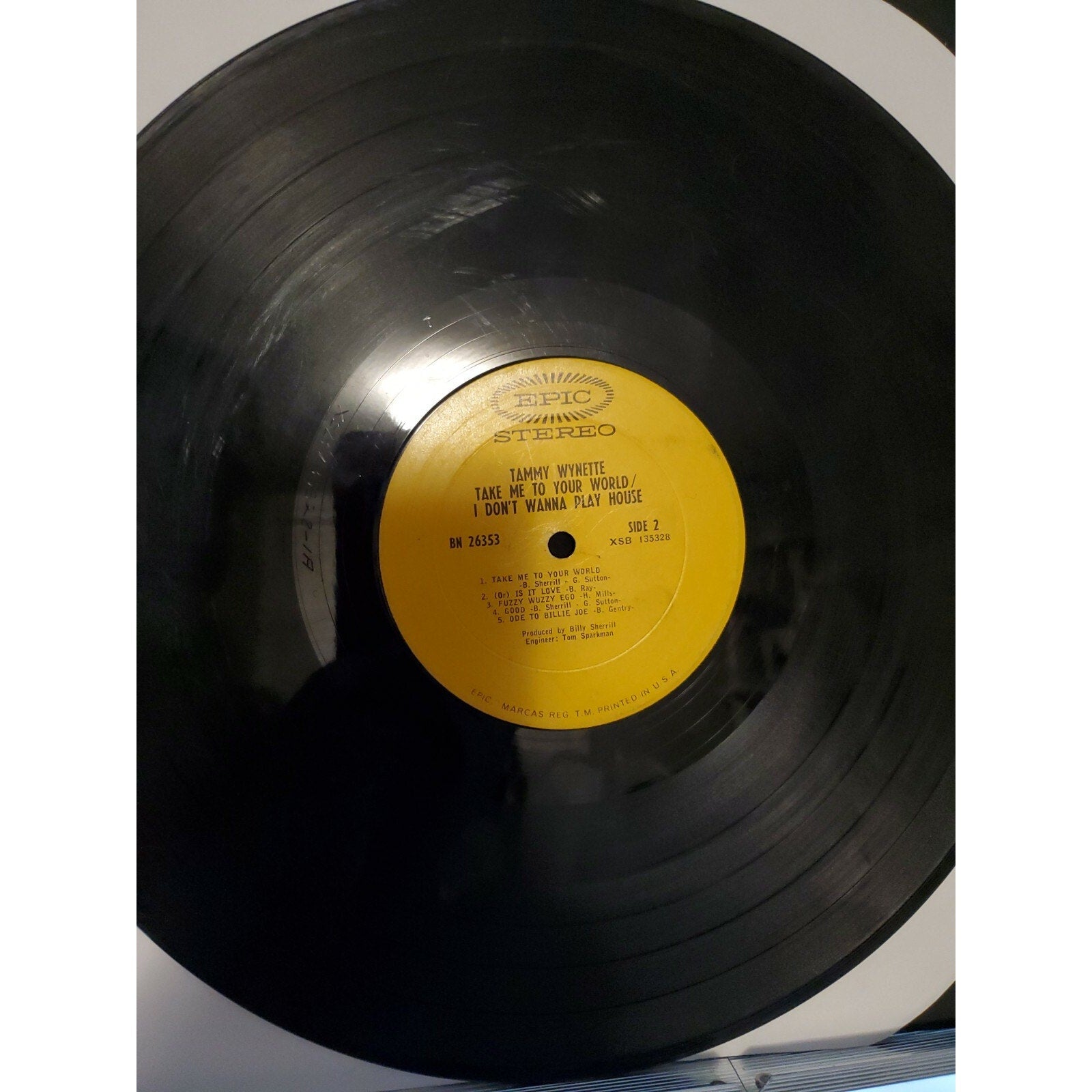 TAMMY WYNETTE Take Me To Your World 1968 Epic Vinyl LP - BN 26353 NM-