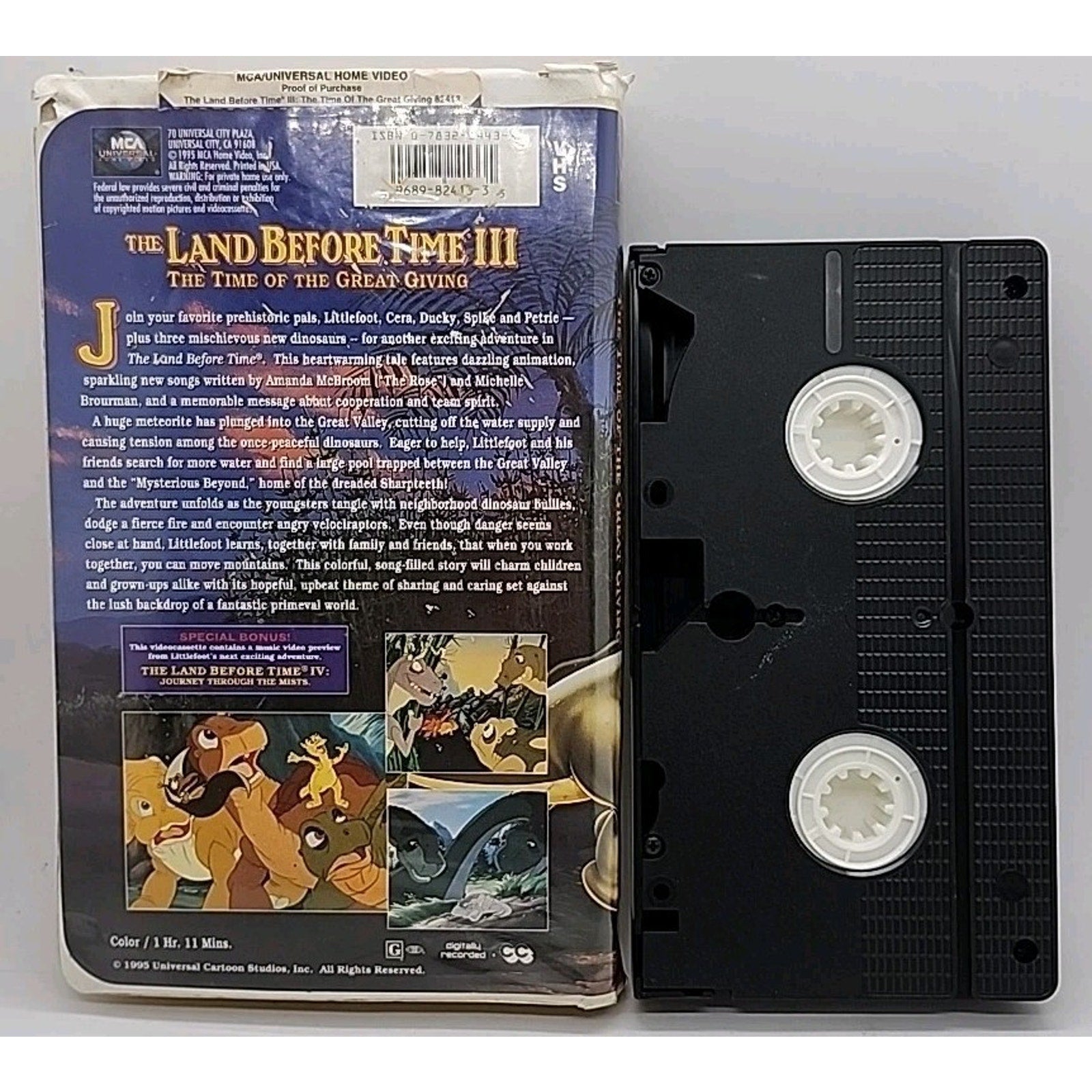 The Land Before Time III: The Time of Great Giving (VHS, 1995, Clamshell)