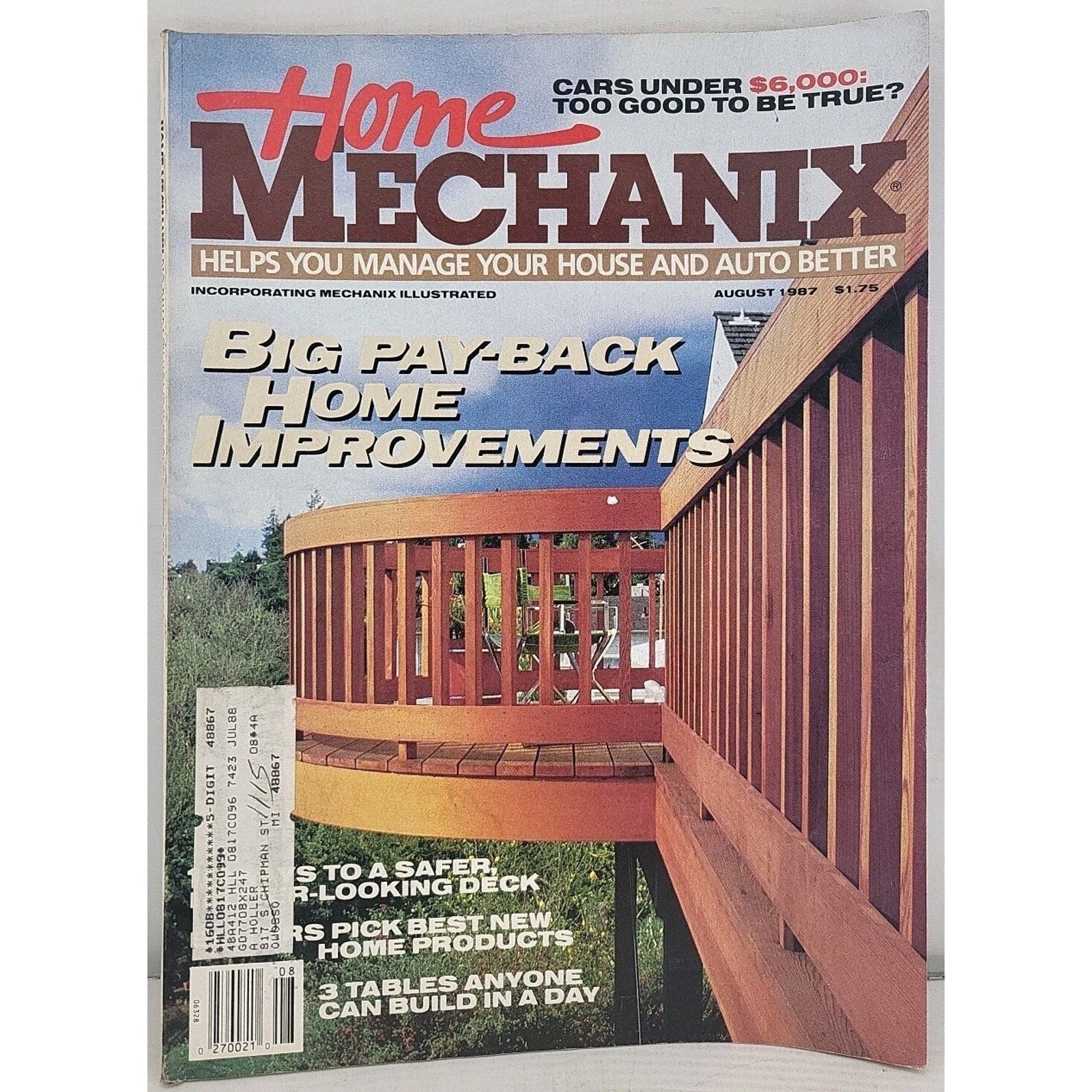 Home Mechanix Magazine - August 1987 - Vol. 83 No. 712