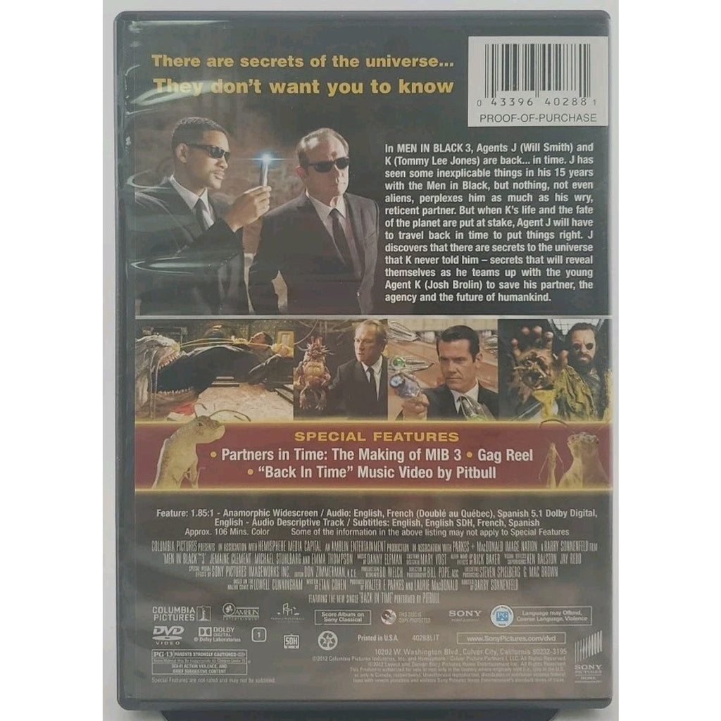 Men in Black 3 (DVD, 2012)