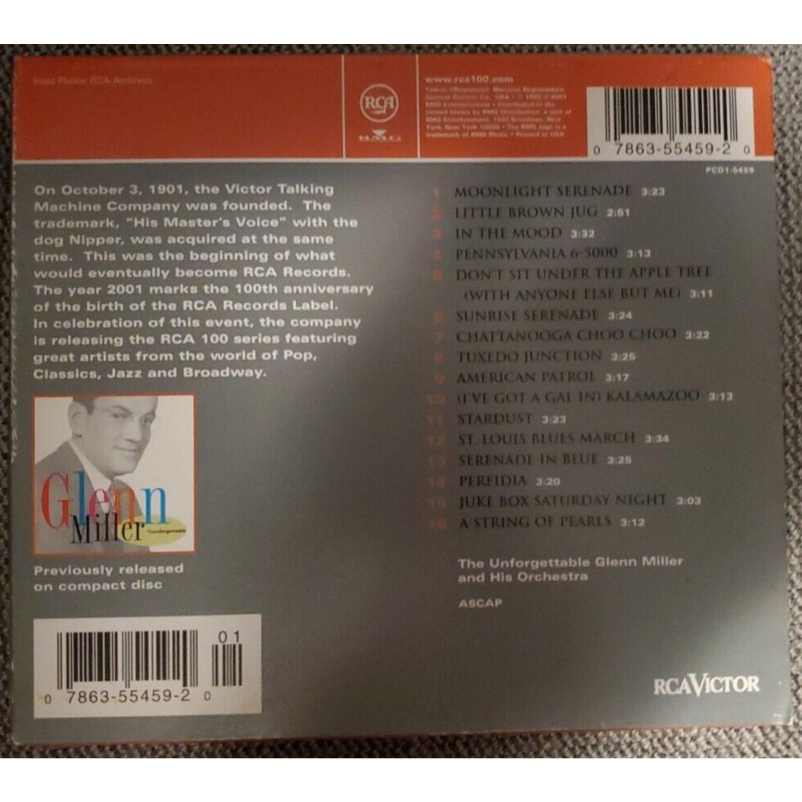 Unforgettable Glenn Miller & His Orchestra by Glenn Miller (CD, Aug-2001, RCA...