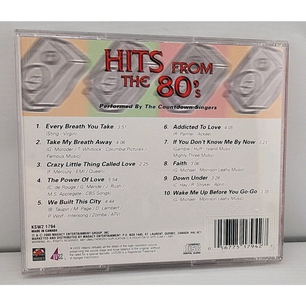 Hits from the 80's [Red] by Various Artists (CD, 2000, Madacy)