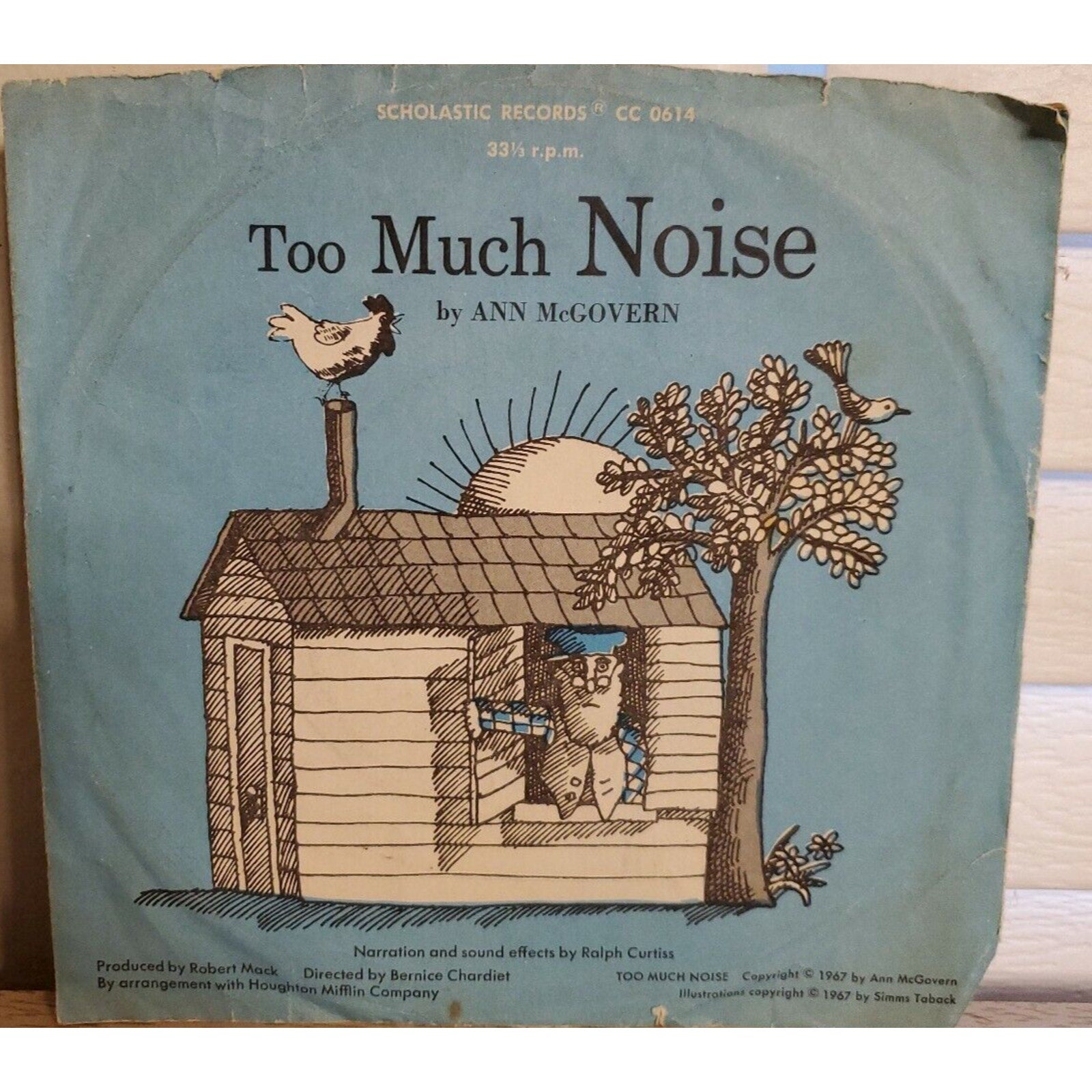 VTG Too Much Noise Scholastic Record 33 1/3 RPM Vinyl Ann McGovern 1968