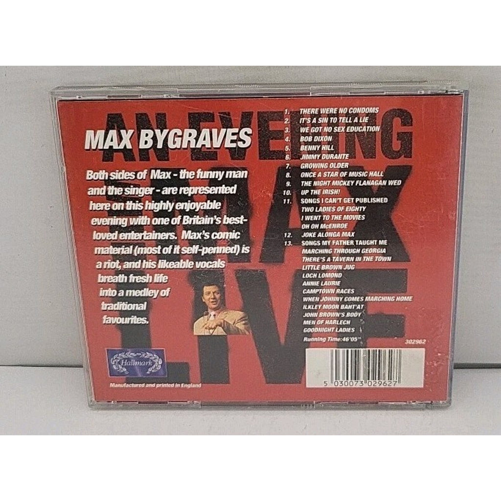 An Evening With Max - Live - Max Bygraves CD