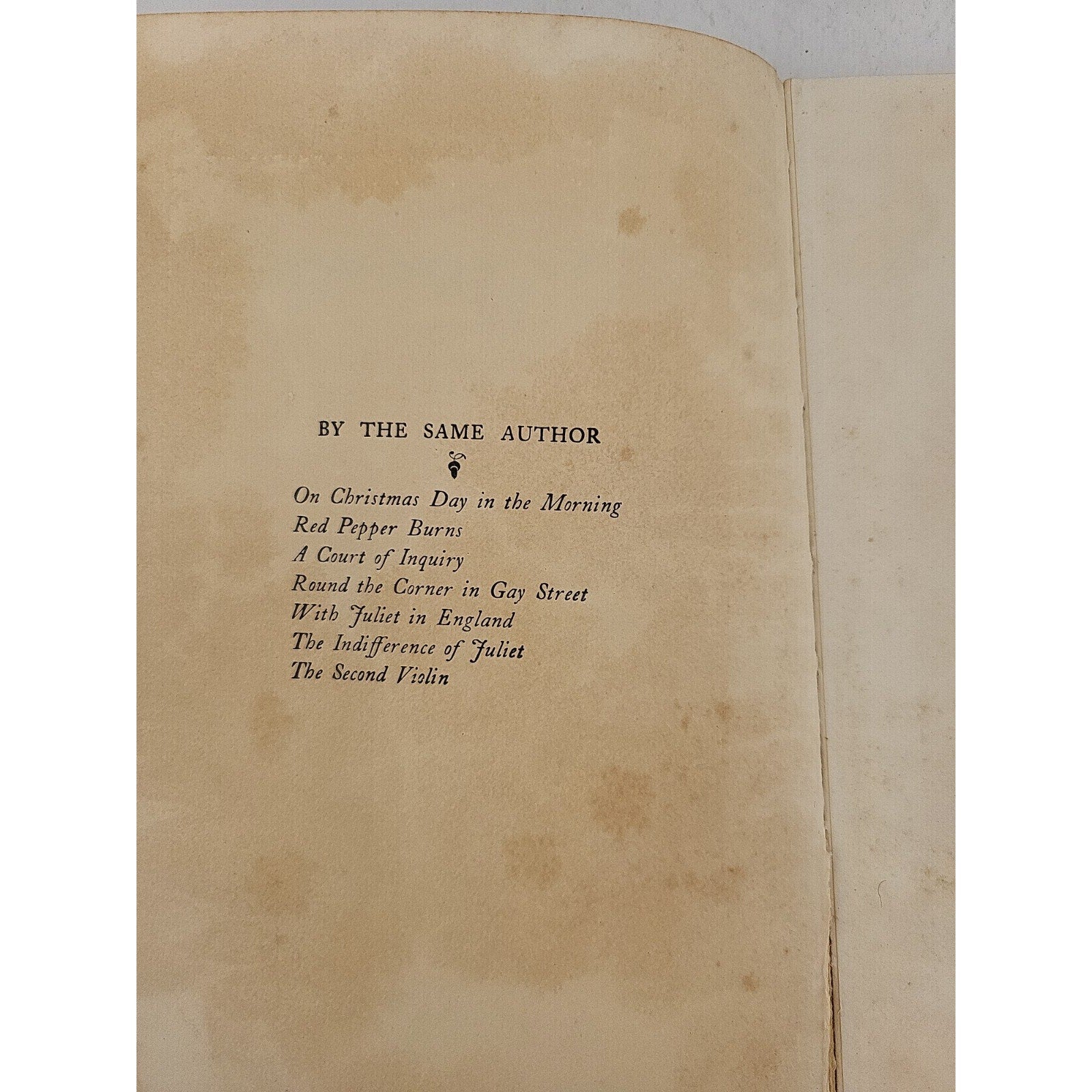 On Christmas Day In The Evening, by Grace S. Richmond 1910 First Edition