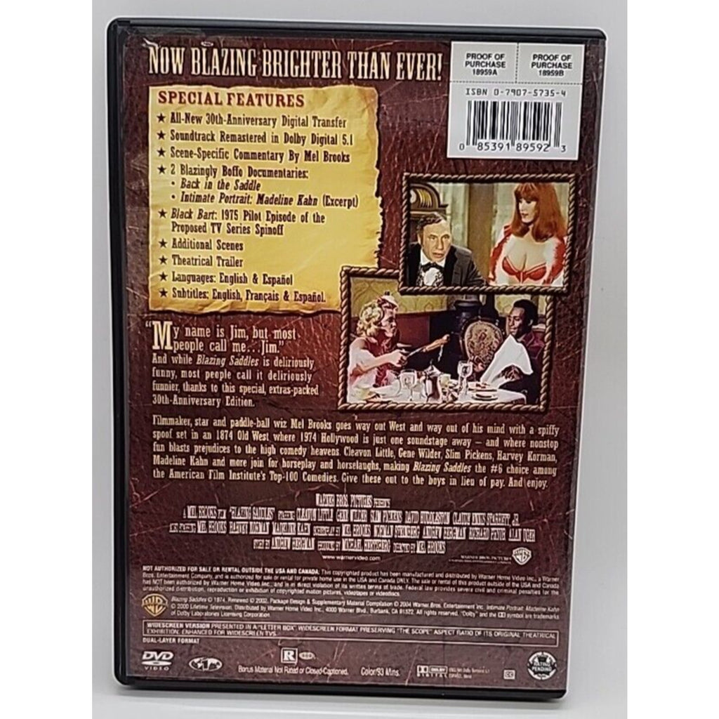 Blazing Saddles (DVD, 1974)