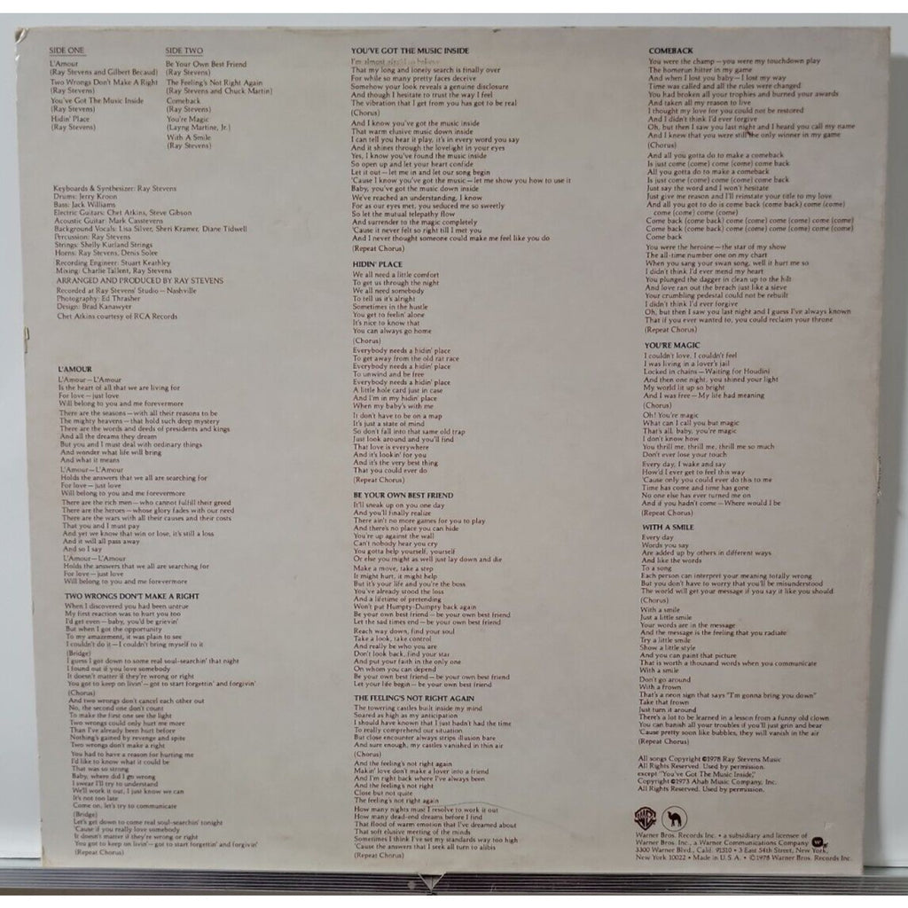 Ray Stevens – Be Your Own Best Friend (Record)