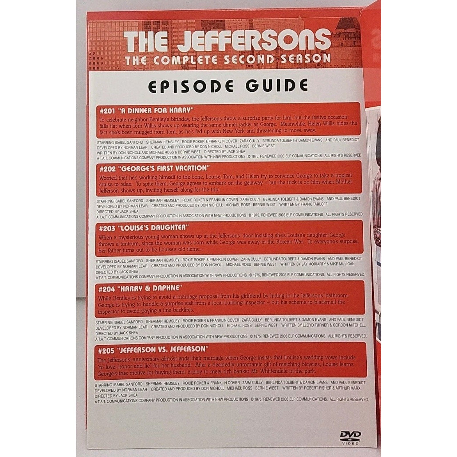 The Jeffersons - The Complete Second Season (DVD, 2003, 3-Disc Set)
