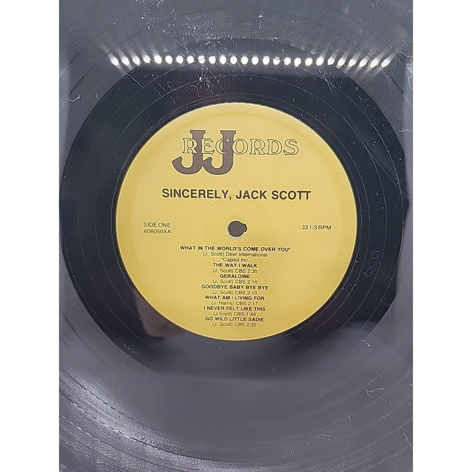 Sincerely, Jack Scott (Record)