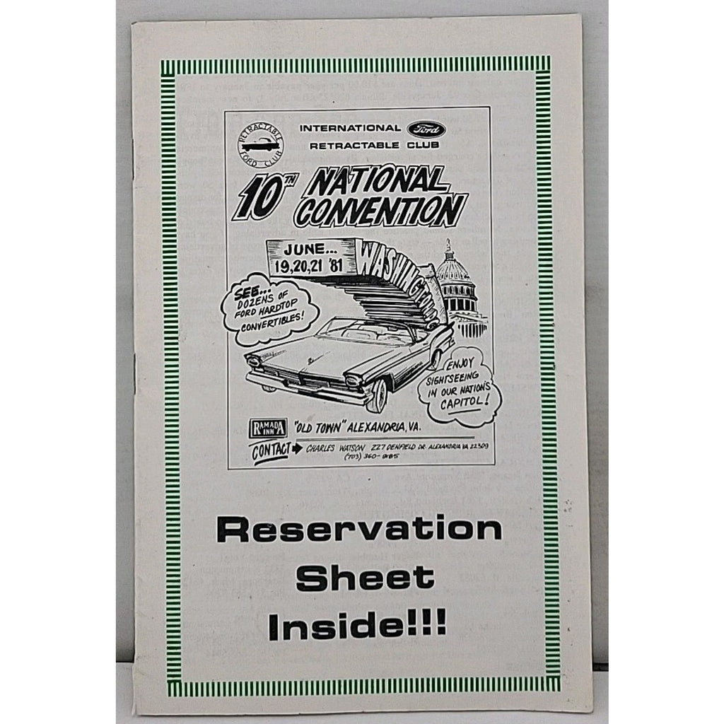Skyliner Newsletter - Retractable Ford Club #45 - January-February 1981