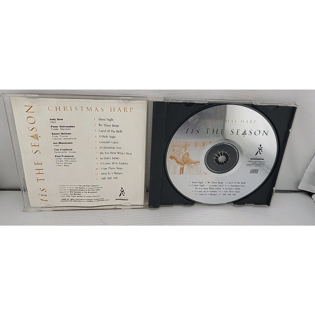 'tis The Season Christmas Harp Studio Artists 12 Tracks CD 1998 Compass Product