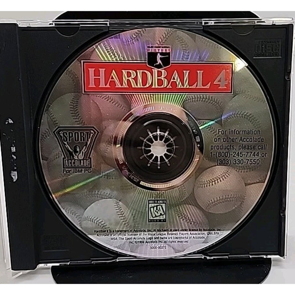 HardBall 4 (MS-DOS PC, 1994, CD-ROM) Vintage Accolade Sports Game