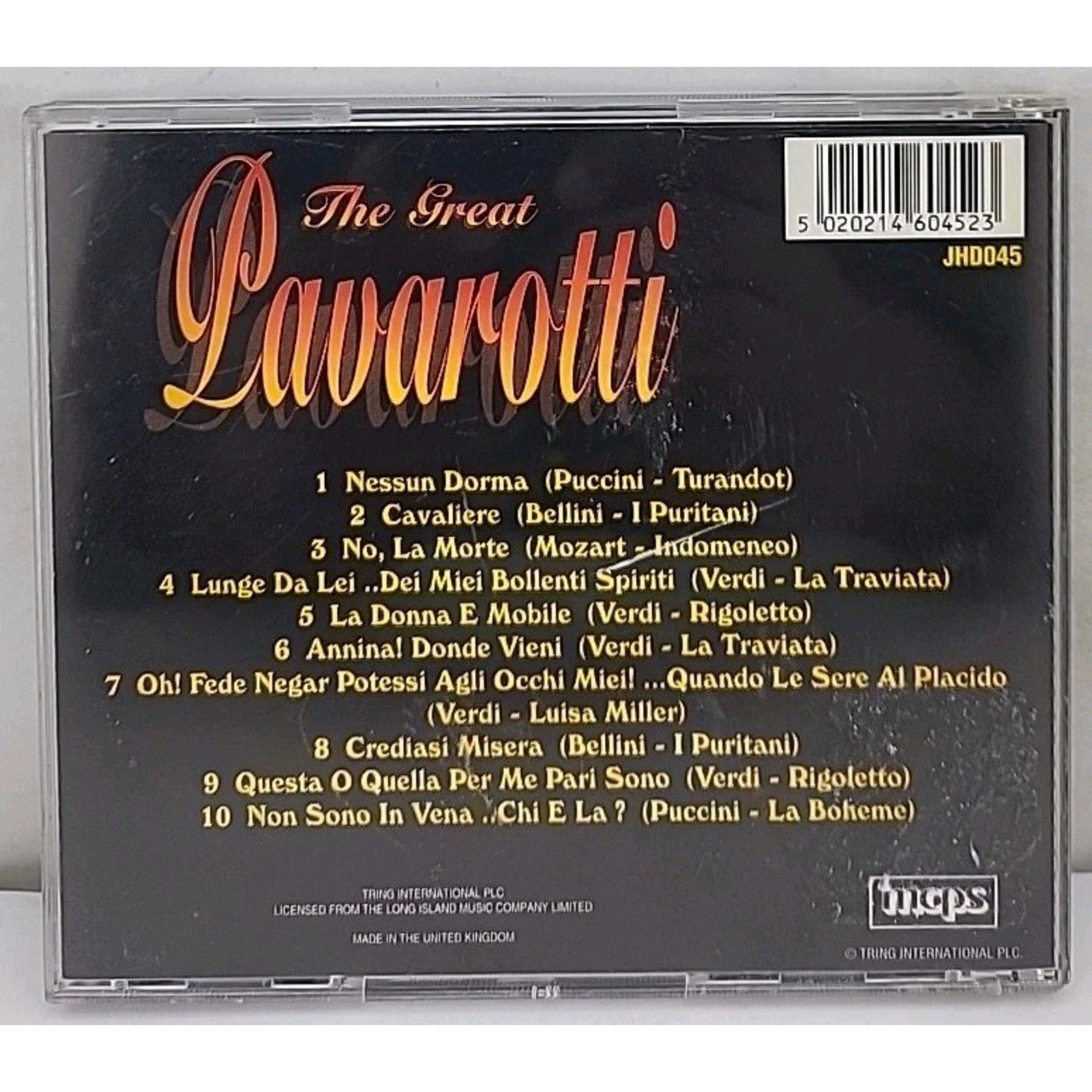 The Great Luciano Pavarotti - CD Album - 10 Great Tracks
