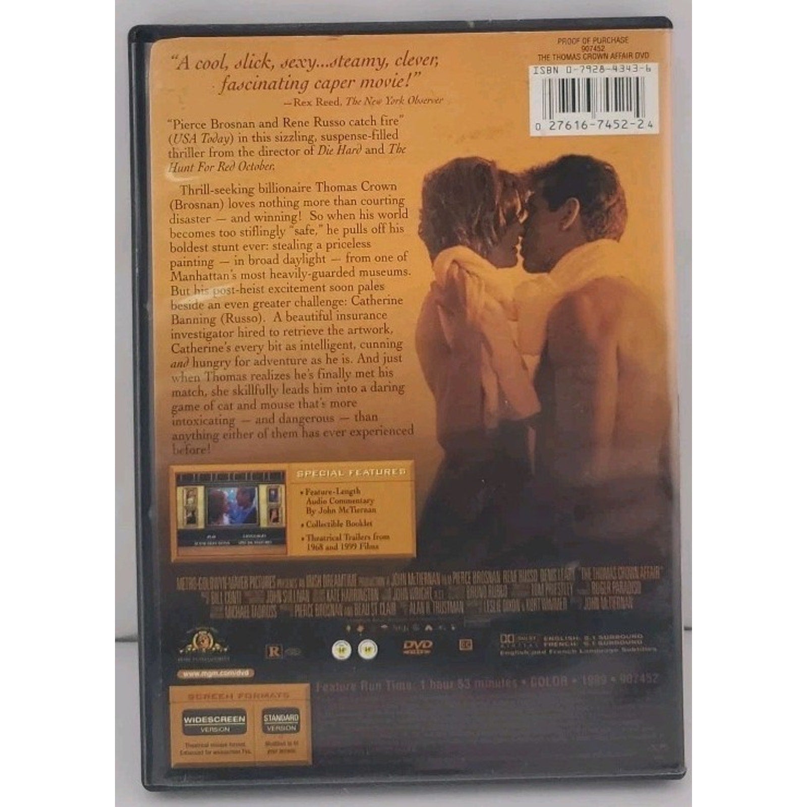 The Thomas Crown Affair (DVD, 1999)