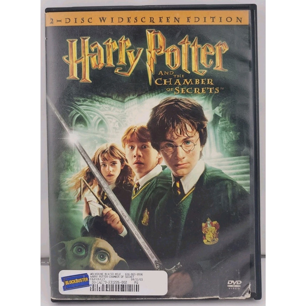 Harry Potter & the Chamber of Secrets (Blockbuster DVD, 2002)