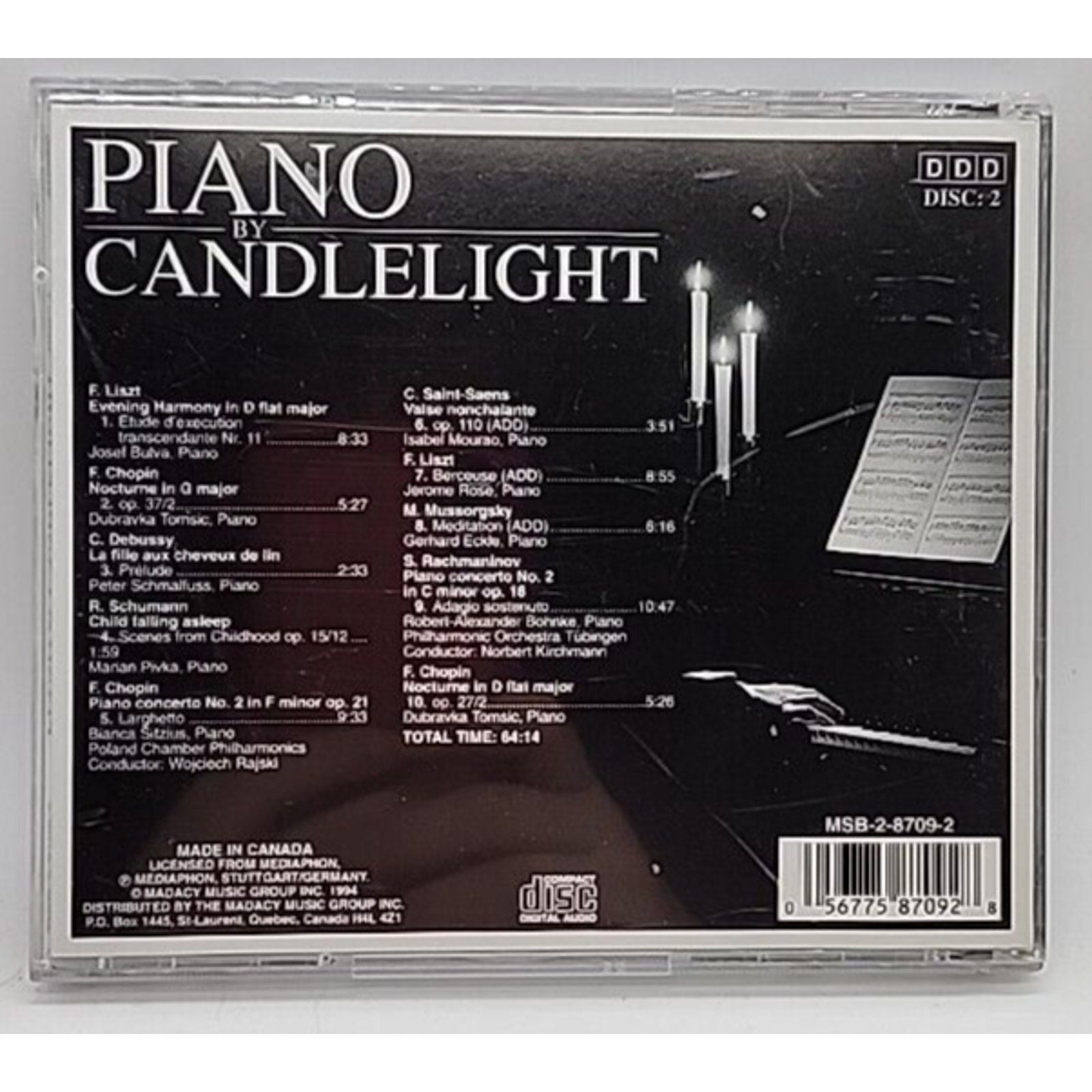 Piano by Candlelight by Various (CD, 1995) Disc 2