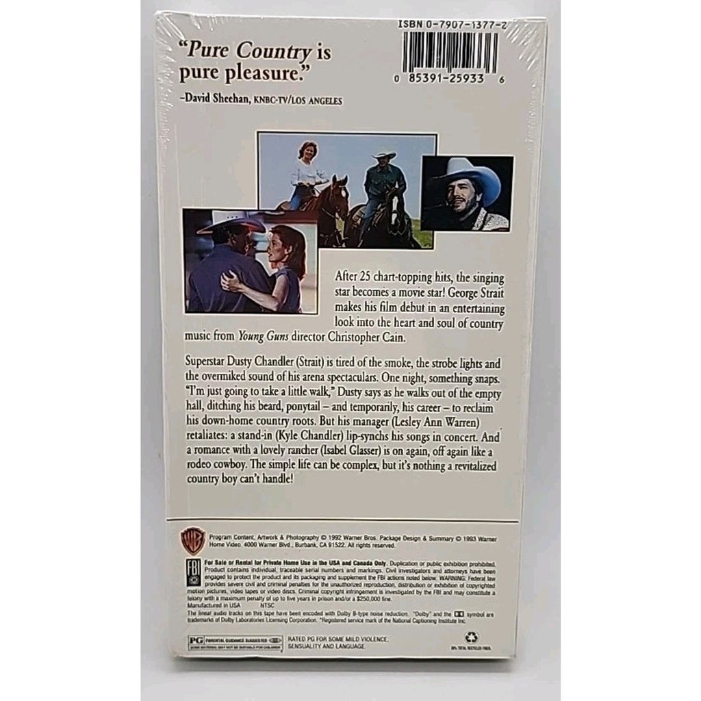 Pure Country (VHS, 1992) *Brand New*