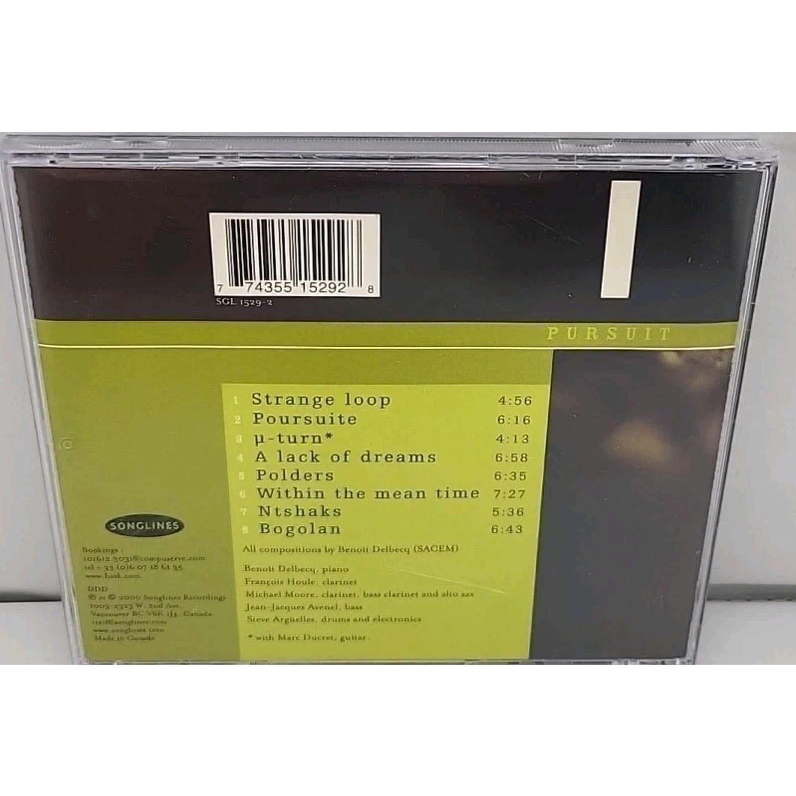 Persuit by Delbecq, Benoit (CD, 2000)