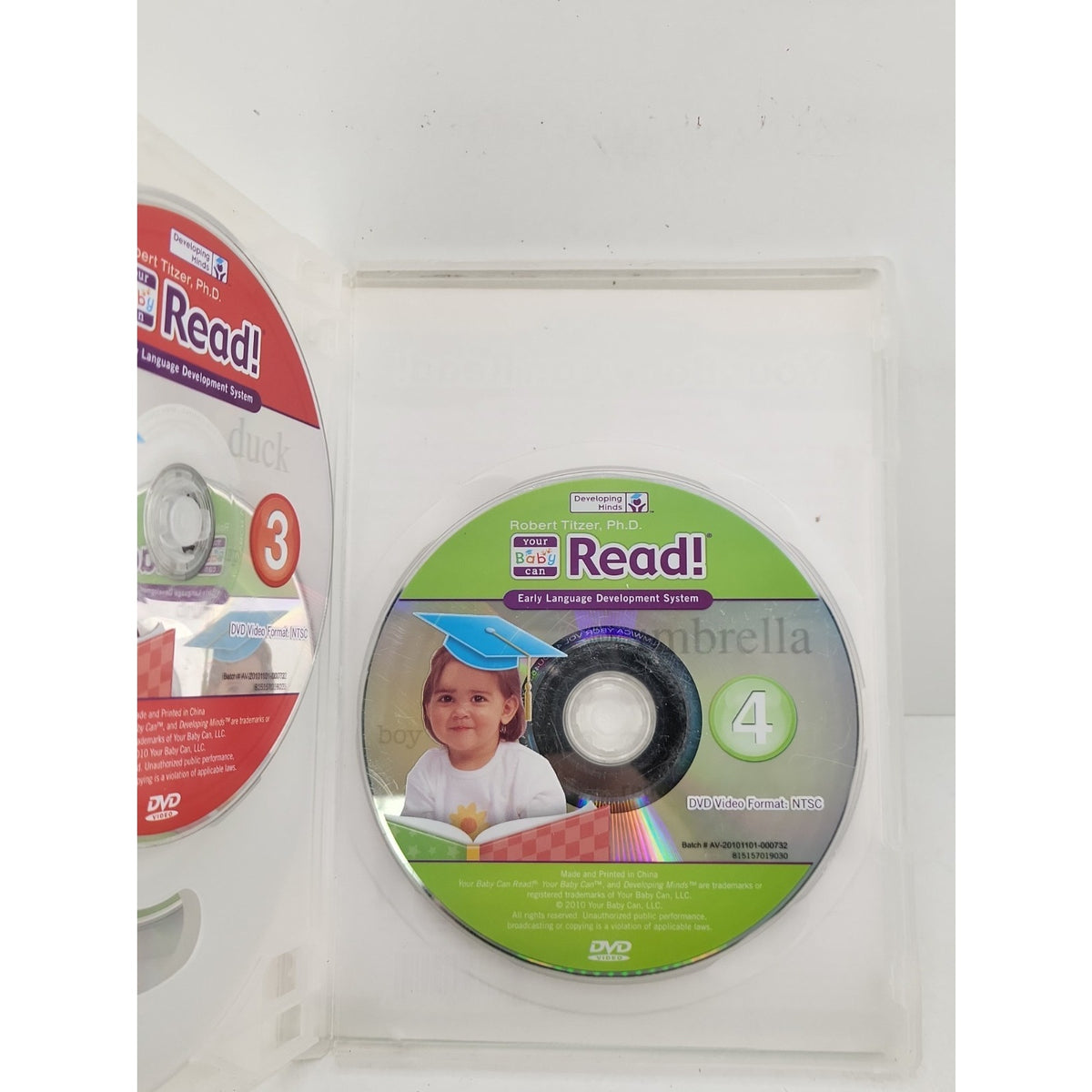 Your Baby Can Read DVD 4 Disc Robert Titzer Early Language Development System FS