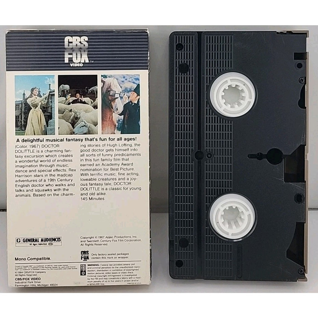CBS Fox Doctor Dolittle VHS