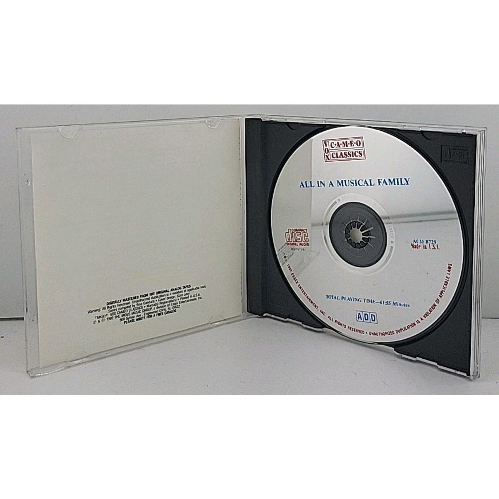 Alessandro Scarlatti [Composer]; D, All in a Musical Family, Audio CD