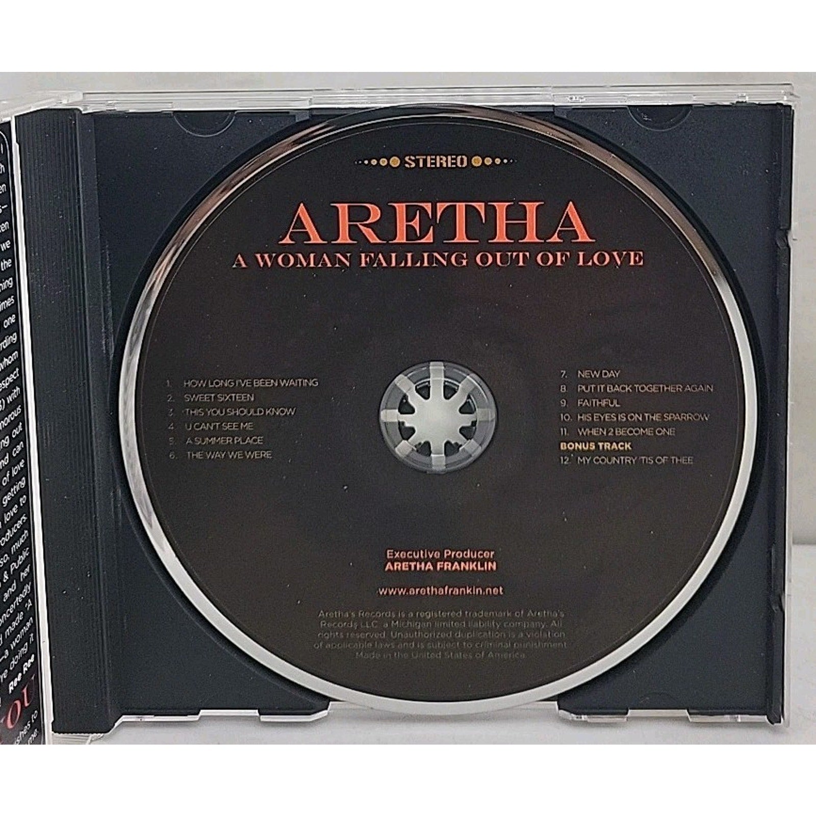 A Woman Falling Out of Love by Aretha Franklin (CD, 2011, Aretha's Records)
