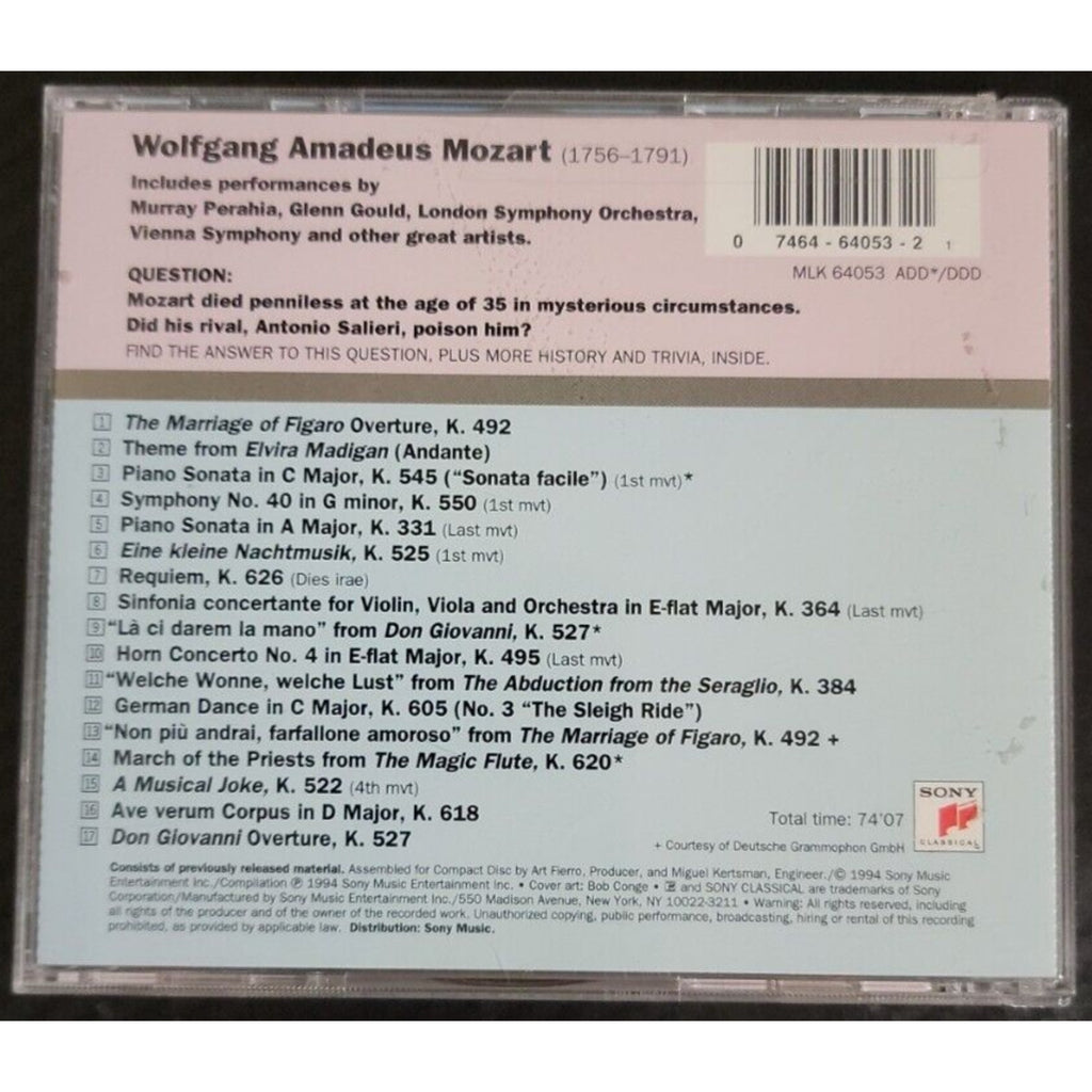 Mozart - Greatest Hits, Volume I [CD]