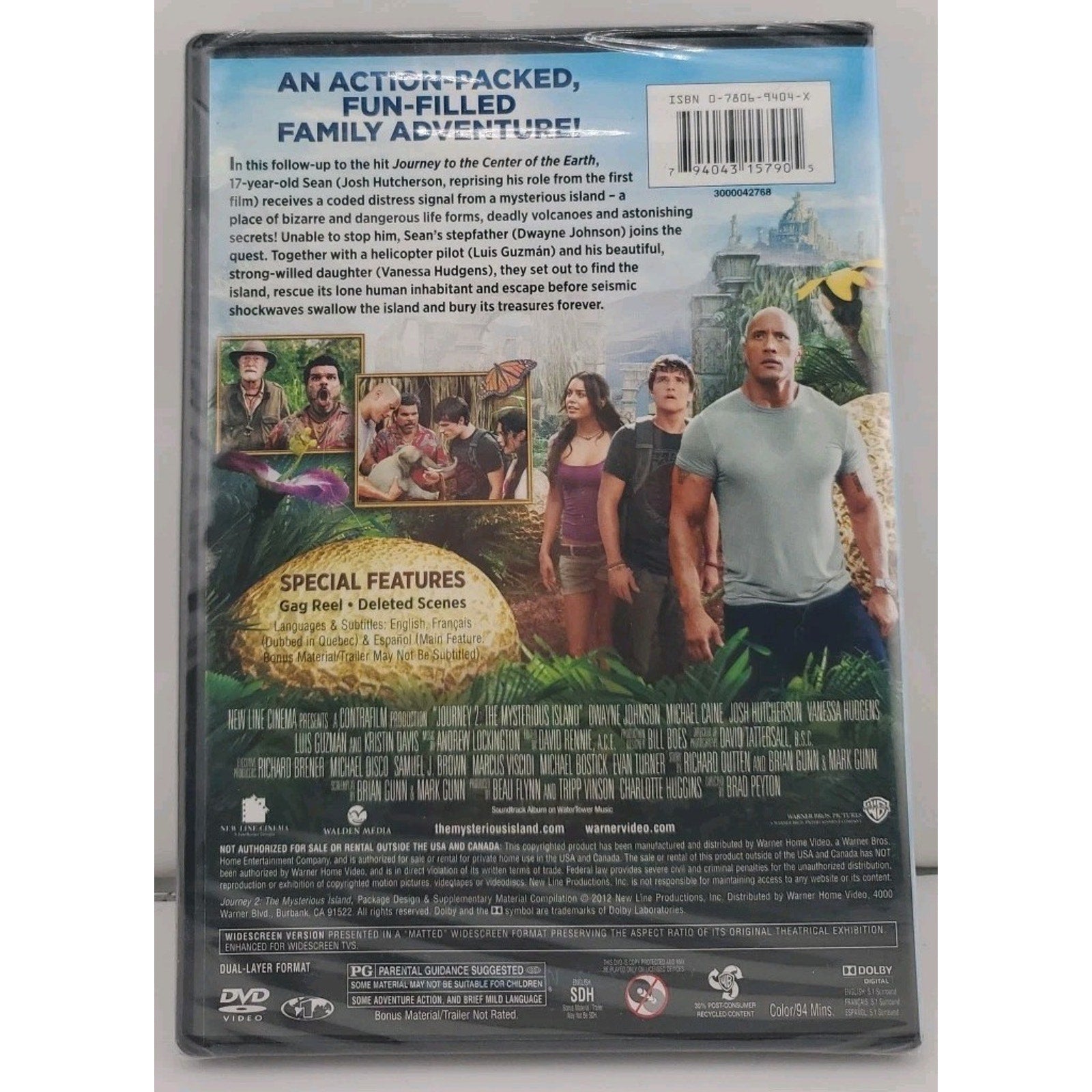Journey 2: the Mysterious Island (DVD, 2012) *Brand New*