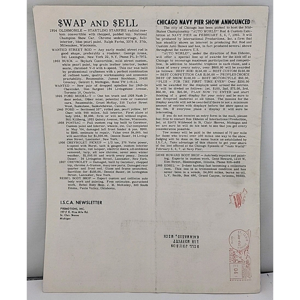 ISCA Newsletter January 1965 Volume V Number 3