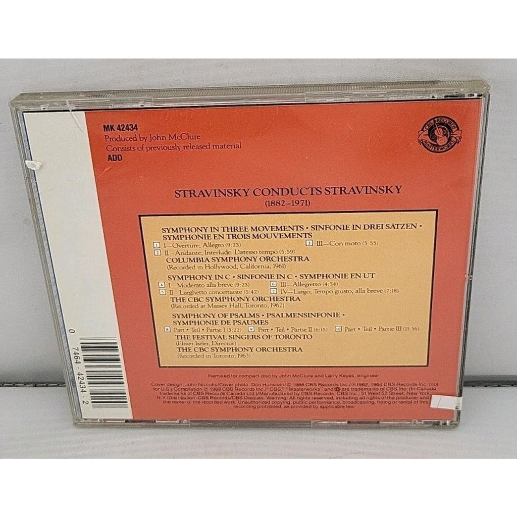 Symphony in 3 Movements / Symphonic Psalms by Igor Stravinsky (CD, 1990)