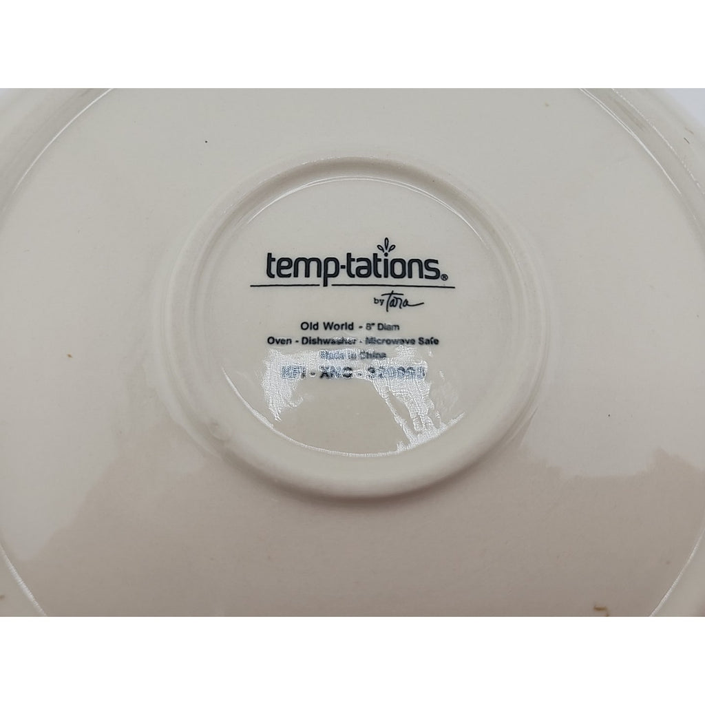 Temptations By Tara Old World Red Cranberry 8" Salad Plates Set of 4