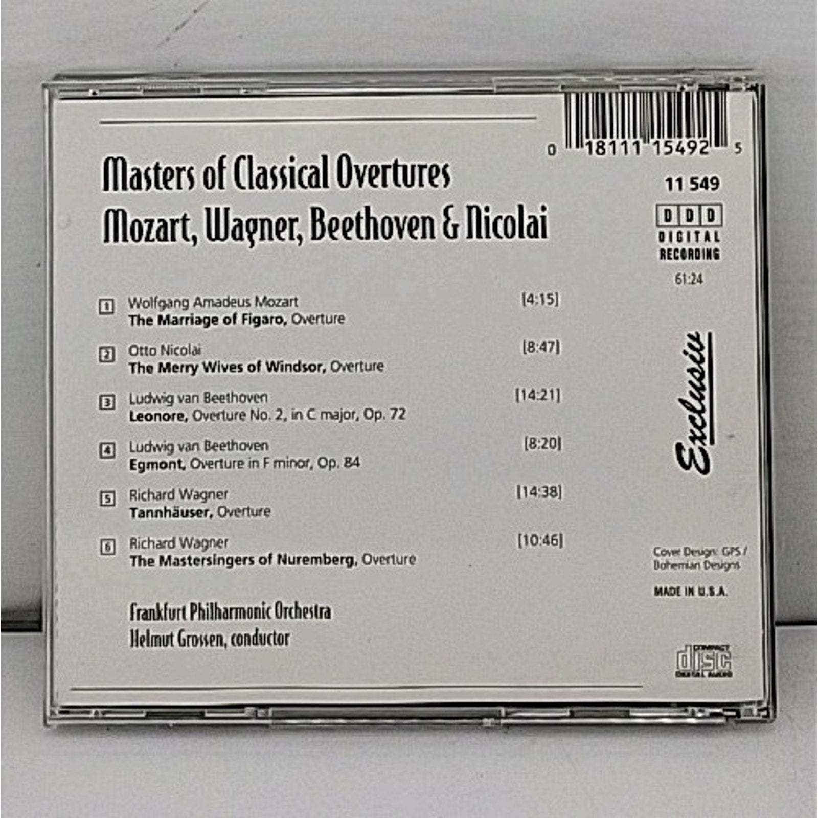 Masters of Classical Overtures by Various (CD, 1998)