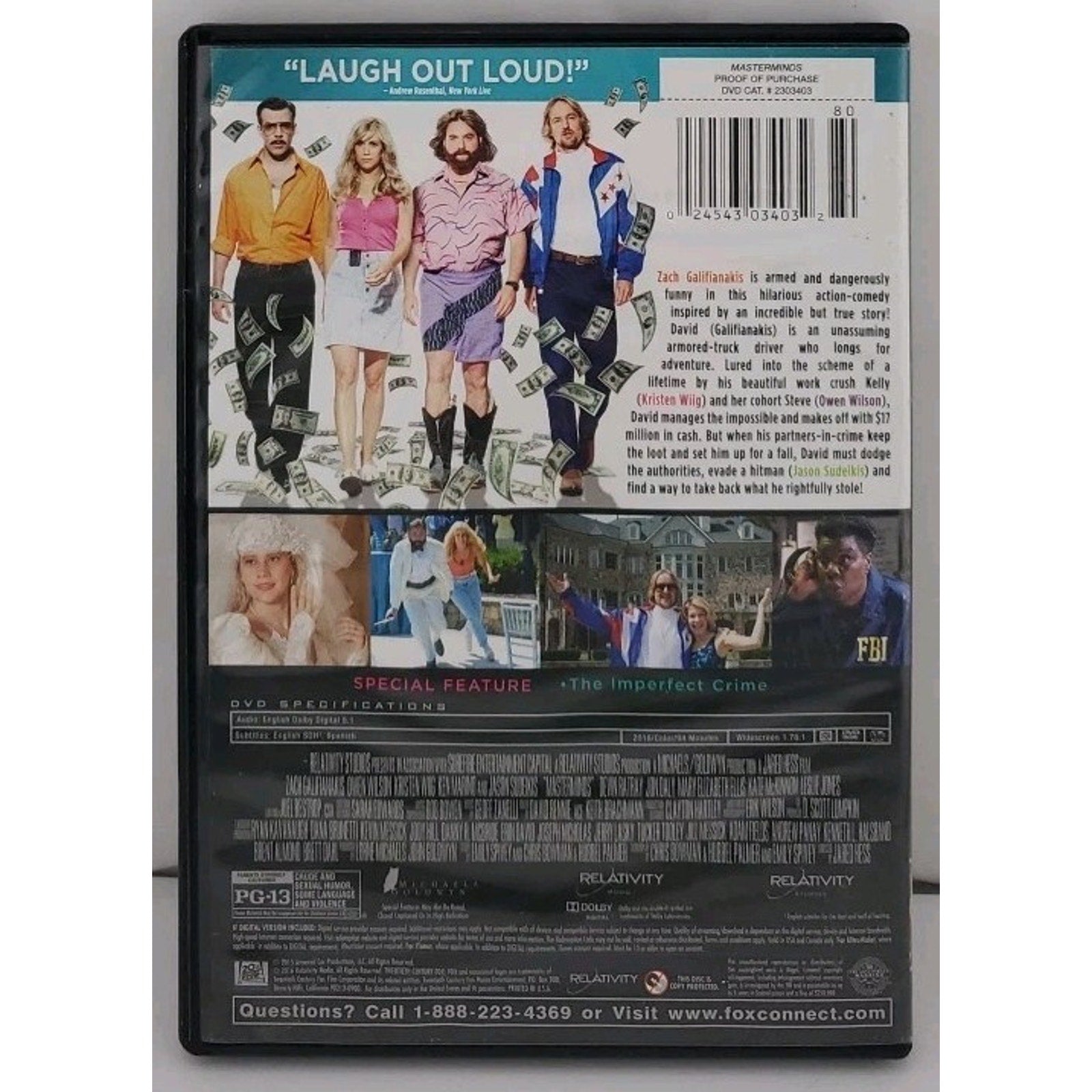 Masterminds (DVD, 2016)