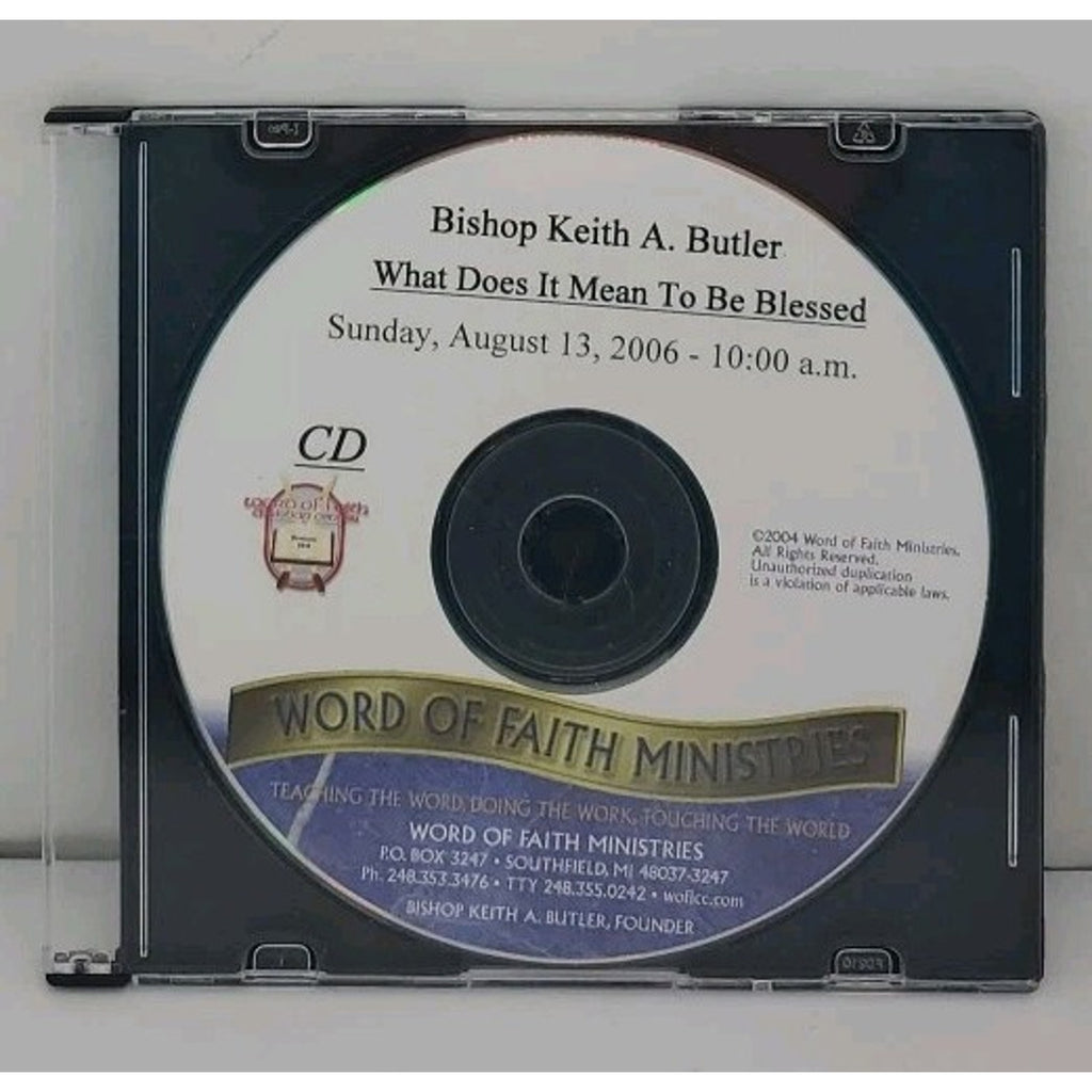 Bishop Keith A. Butler - What Does It Mean To Be Blessed CDr
