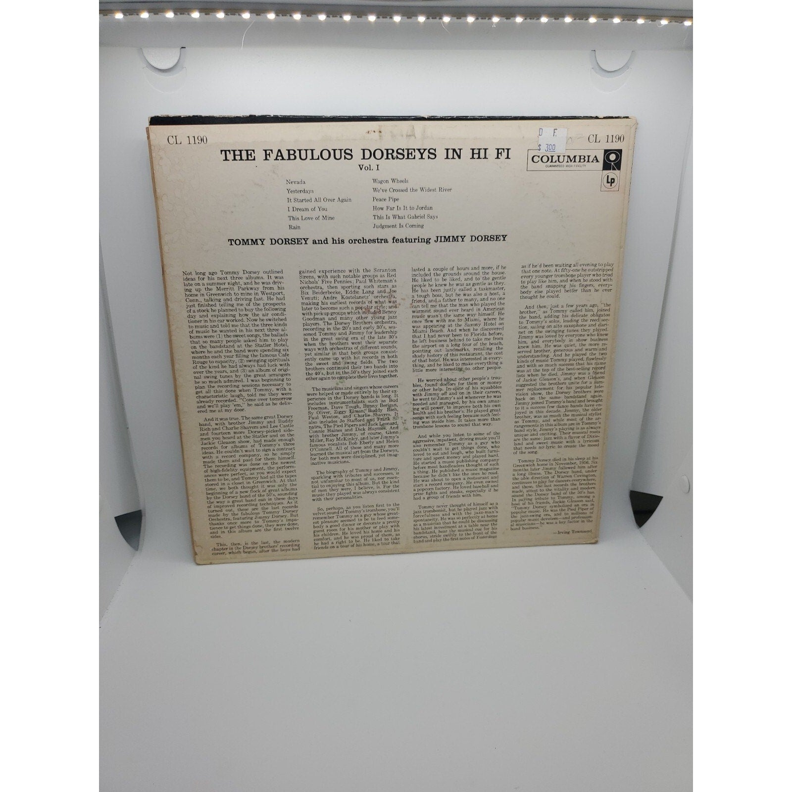 Tommy And Jimmy Dorsey The Fabulous Dorseys (Record)