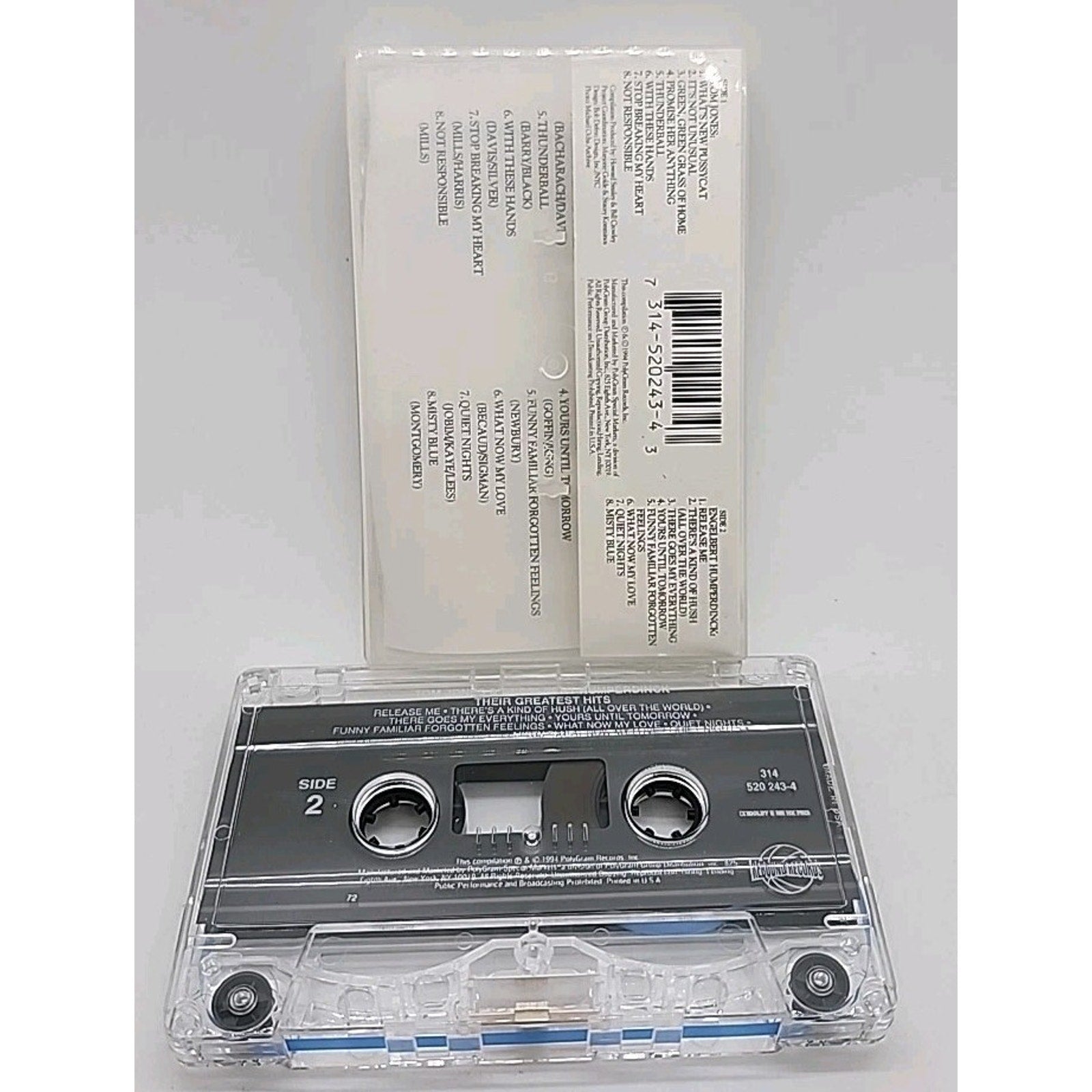 Back to Back: Their Greatest Hits by Tom Jones (Cassette, 1994, Rebound Records)