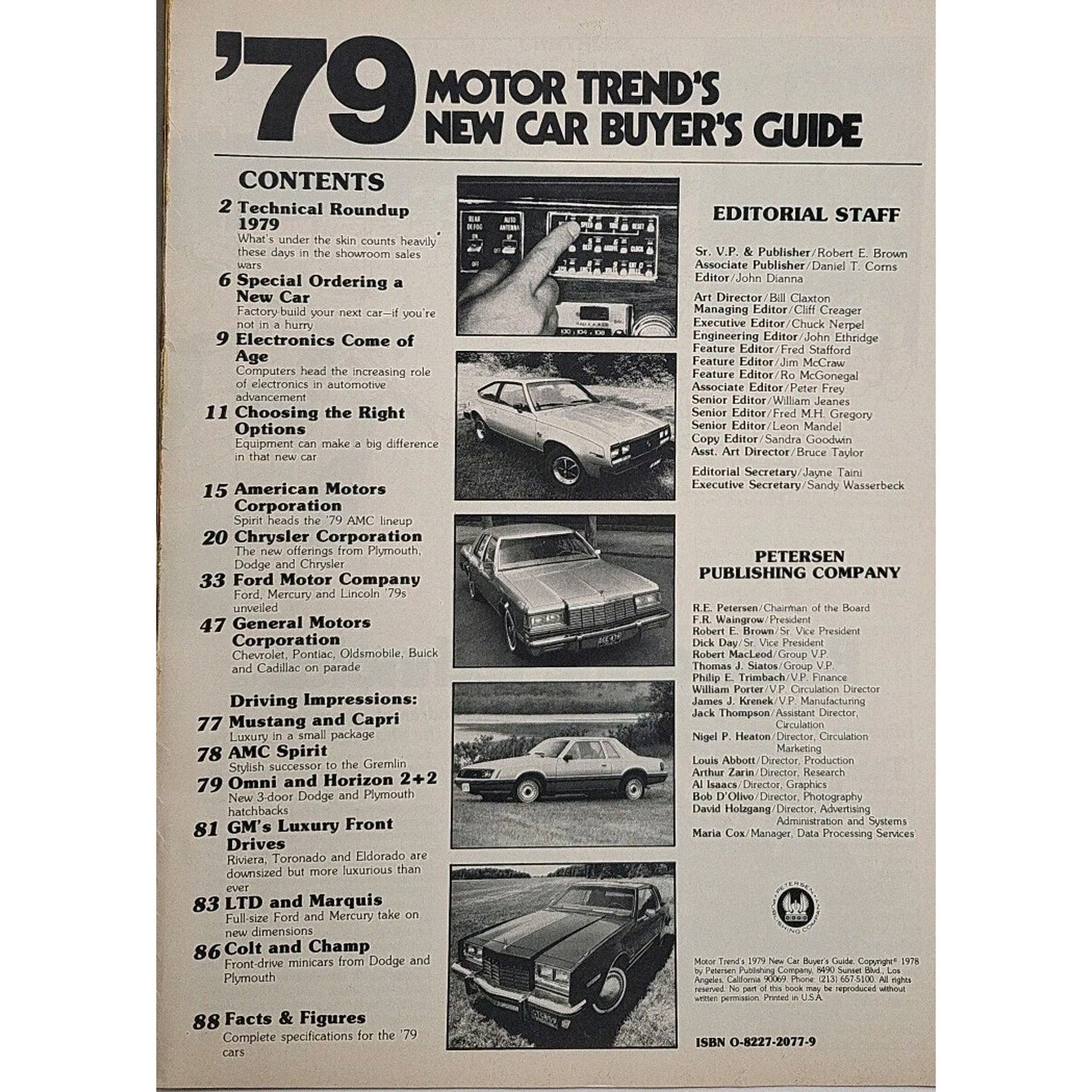 1979 Motor Trend's New Car Buyer's Guide Magazine