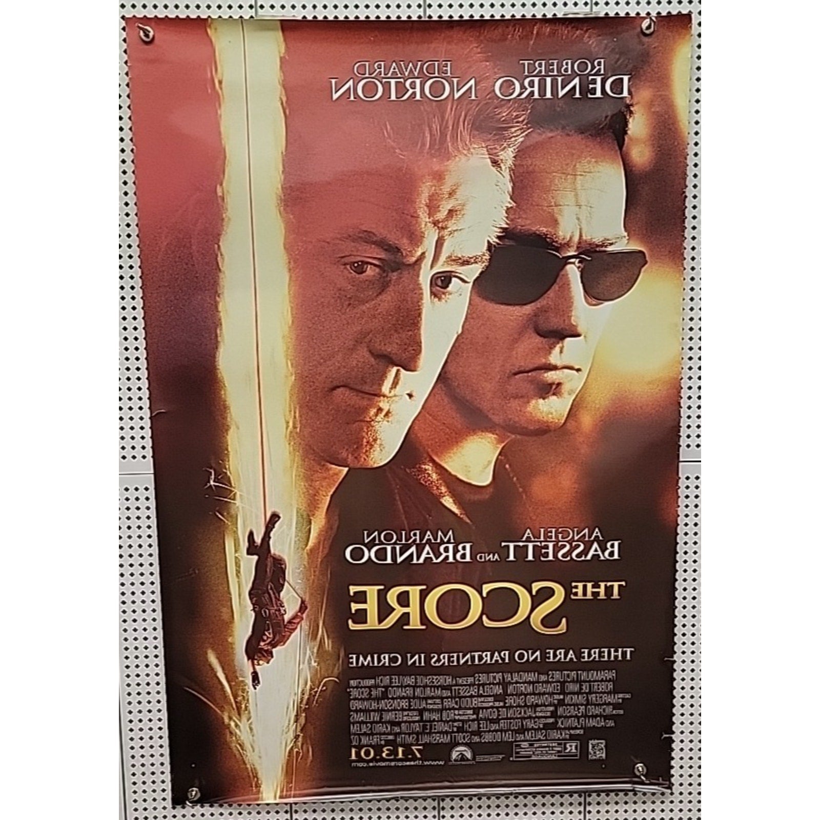 The Score Movie Poster 2 Sided Original 27x40 Robert De Niro Edward Norton