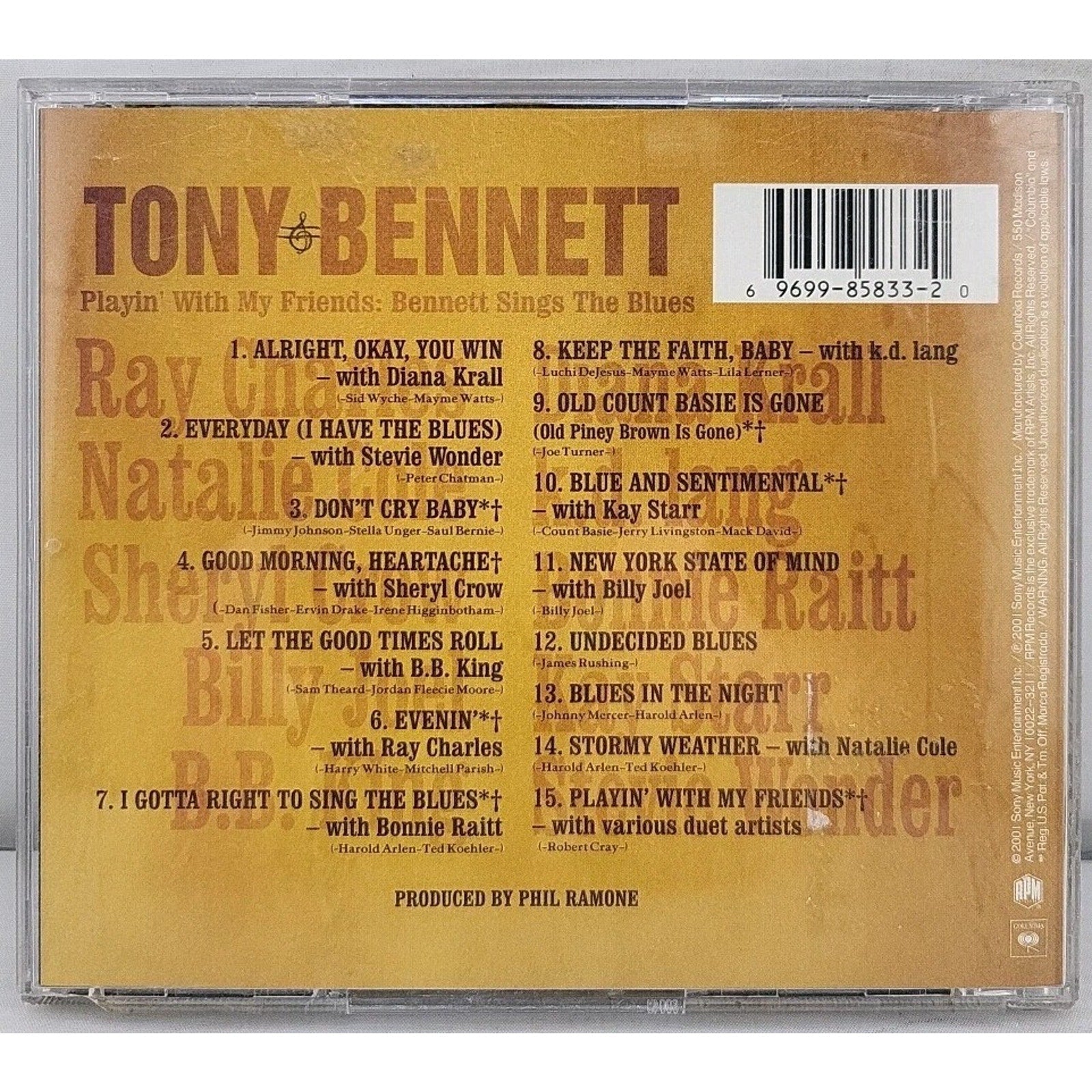 Tony Bennett : Playing With My Friends Cd