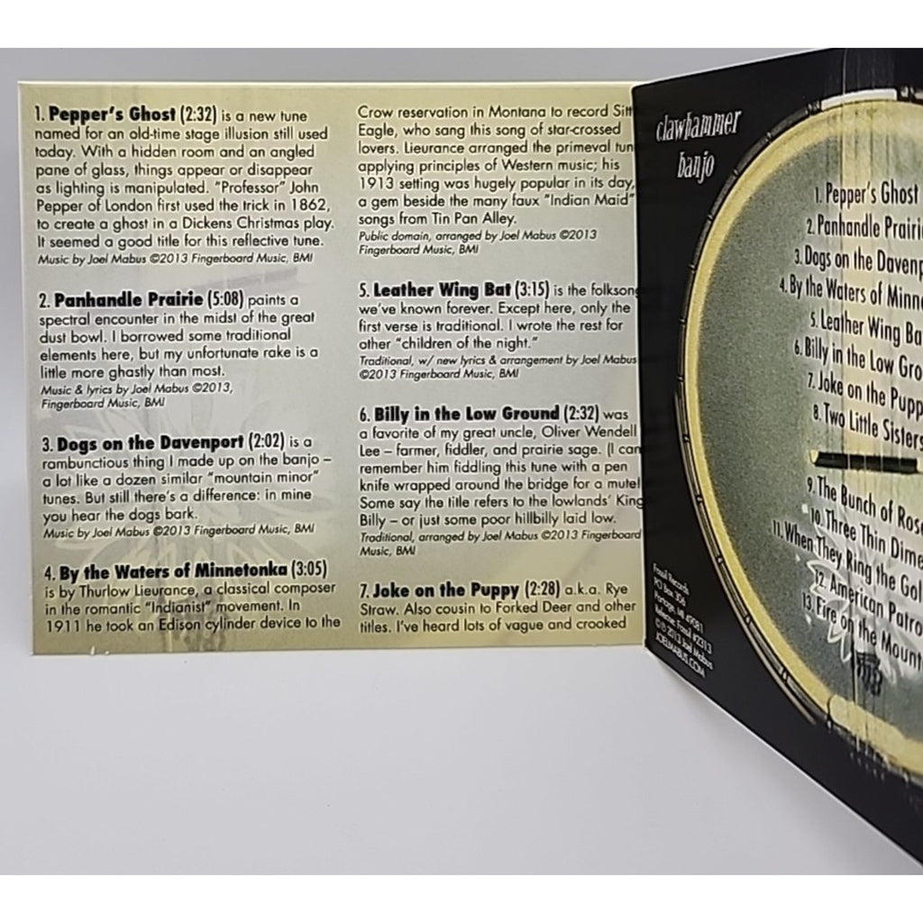 Pepper's Ghost & Other Banjo Visitations [Digipak] by Joel Mabus (CD, 2013)