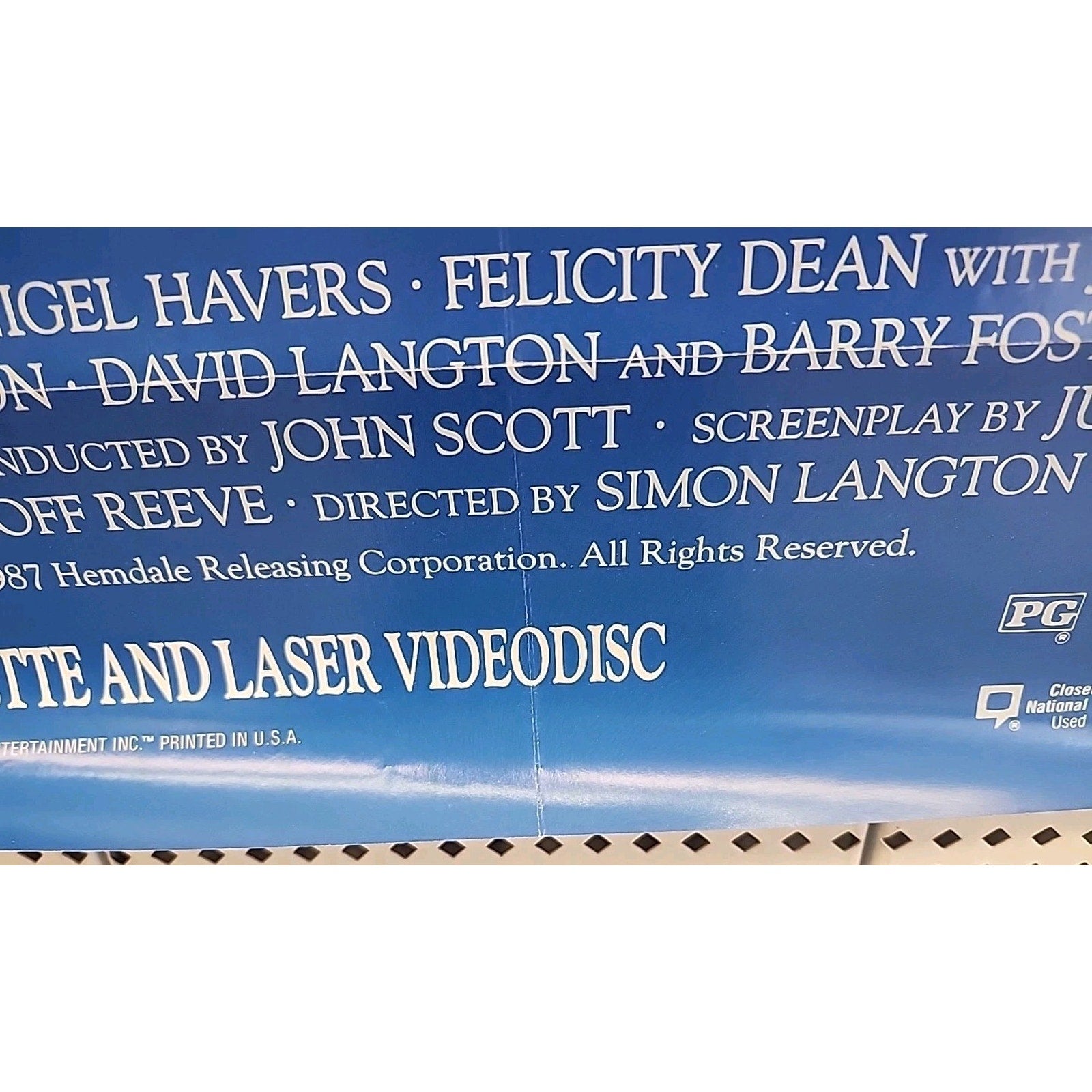 1987 Whistle Blower Home Video Movie Poster 26X40 Rolled 1 Sheet Michael Caine