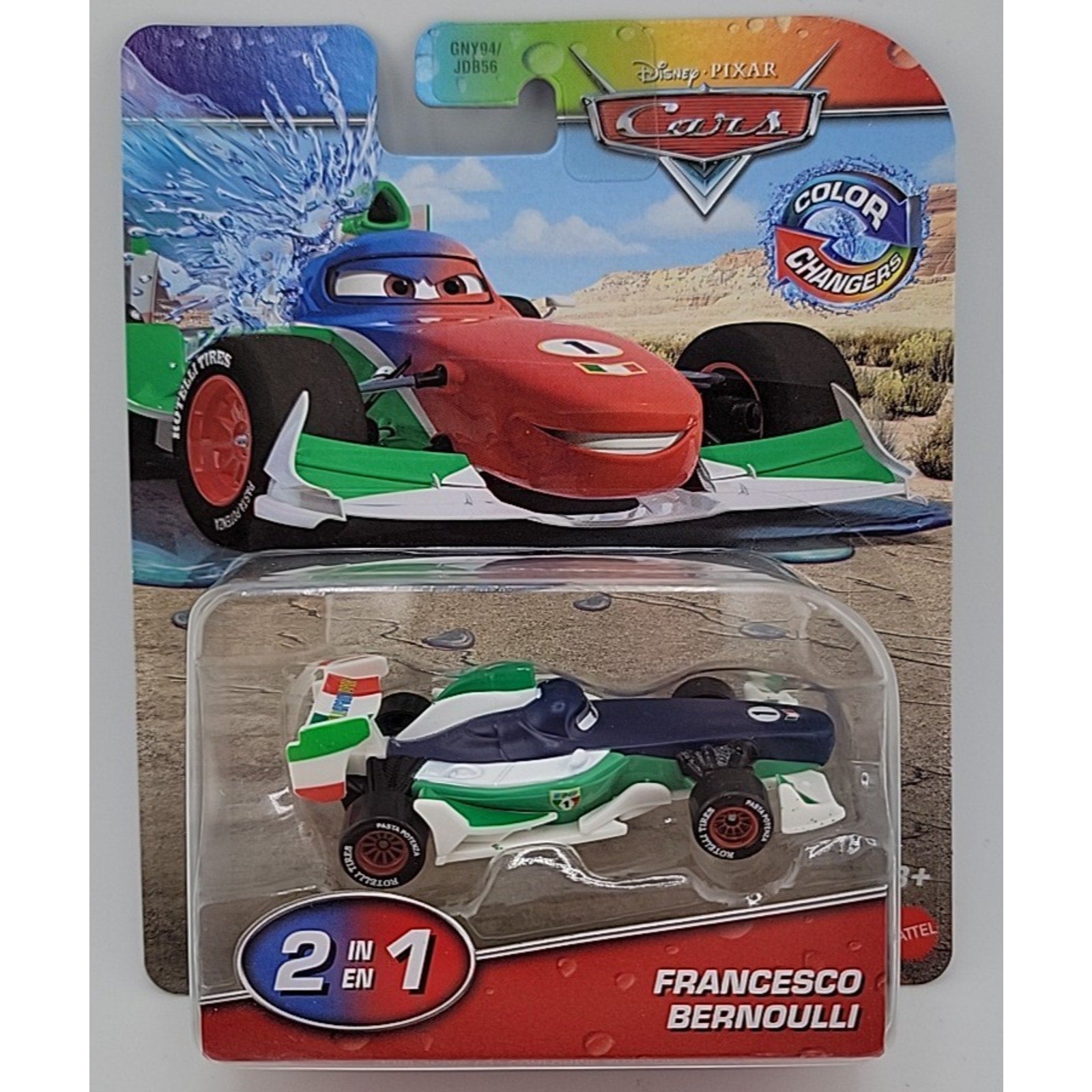 Disney Pixar Cars 2 in 1 Color Changers Francesco Bernoulli 1:55 Scale