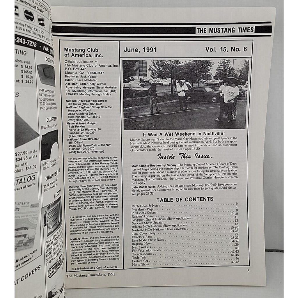 Mustang Times June 1991 Magazine