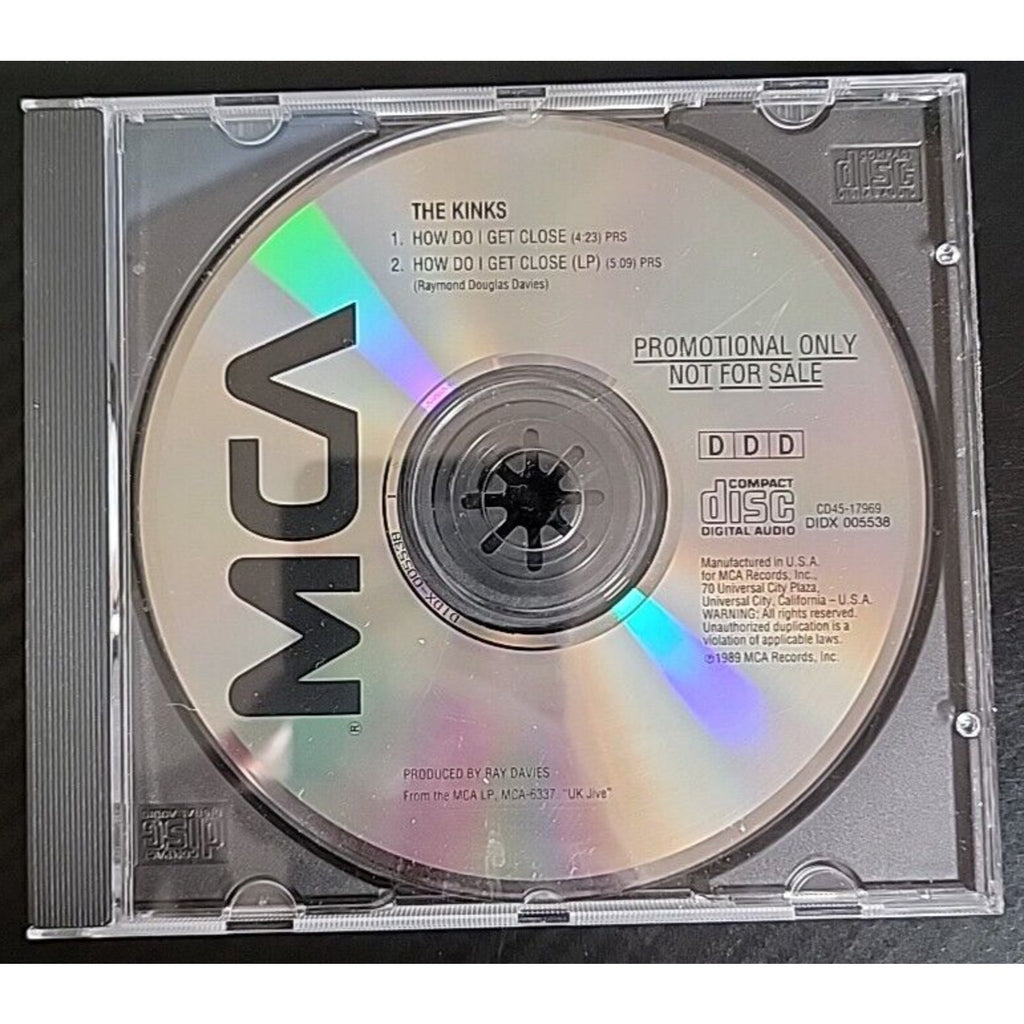 The Kinks "How Do I Get Close" Promo CD MCA CD45-17969
