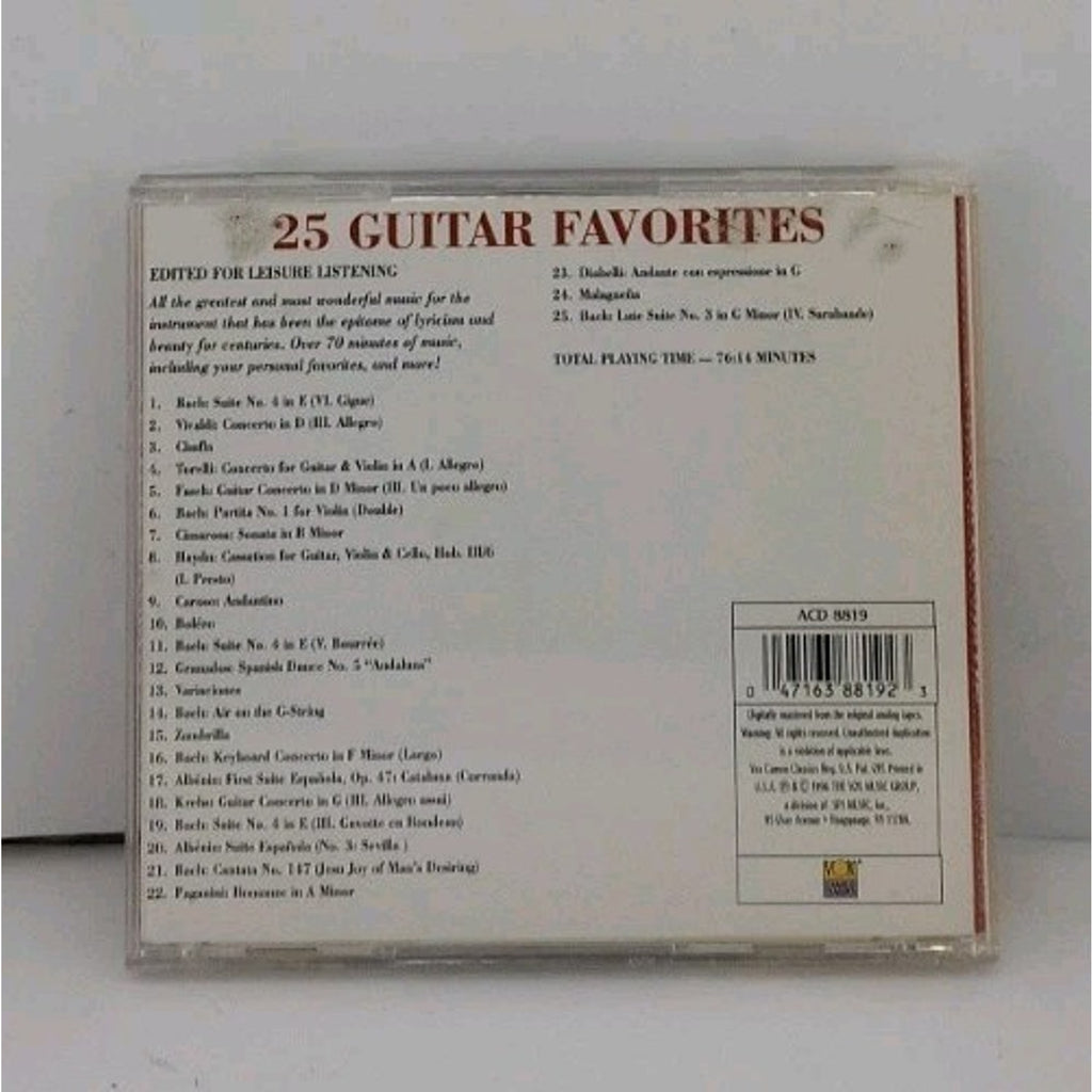 25 Guitar Favorites by Various (CD, 1996)
