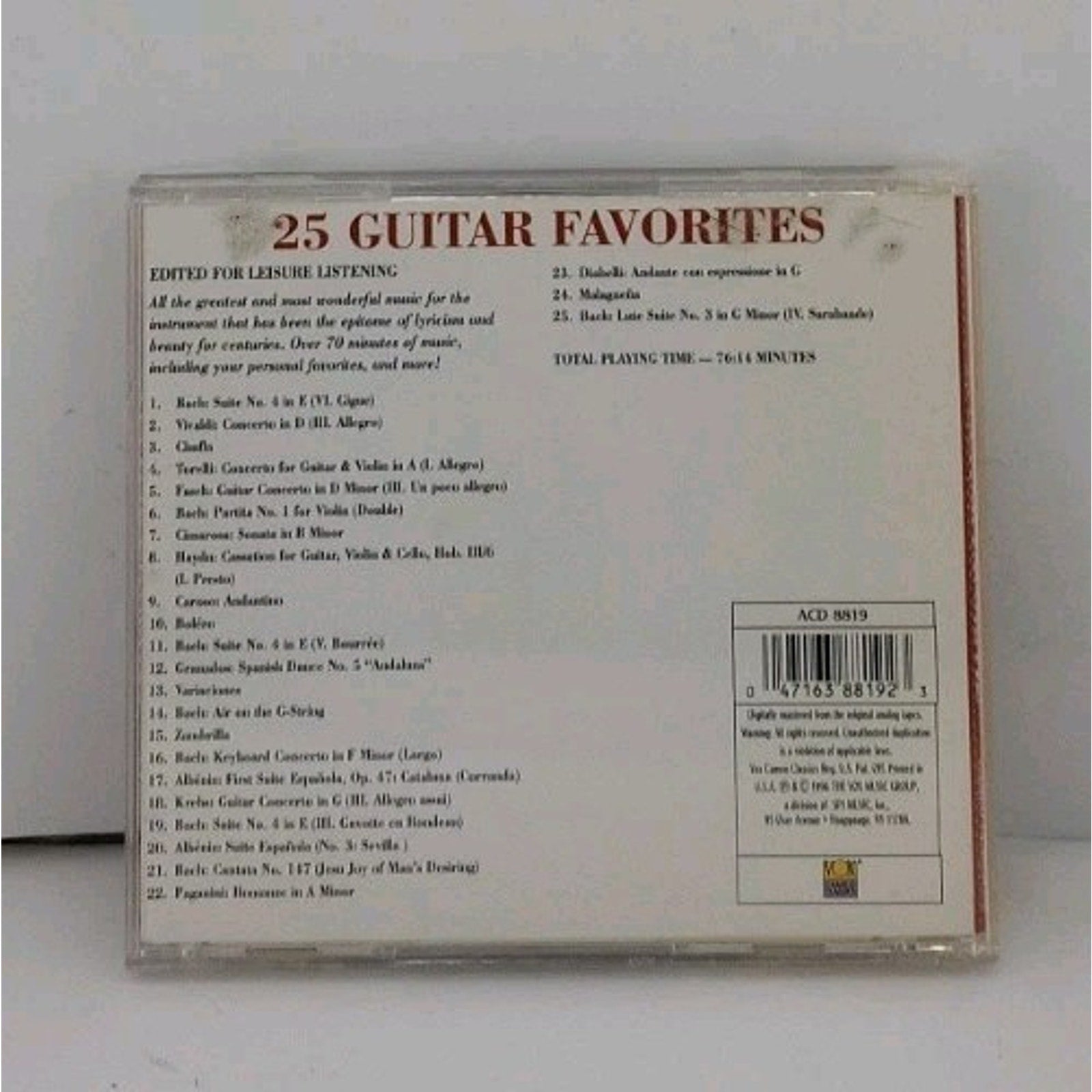 25 Guitar Favorites by Various (CD, 1996)