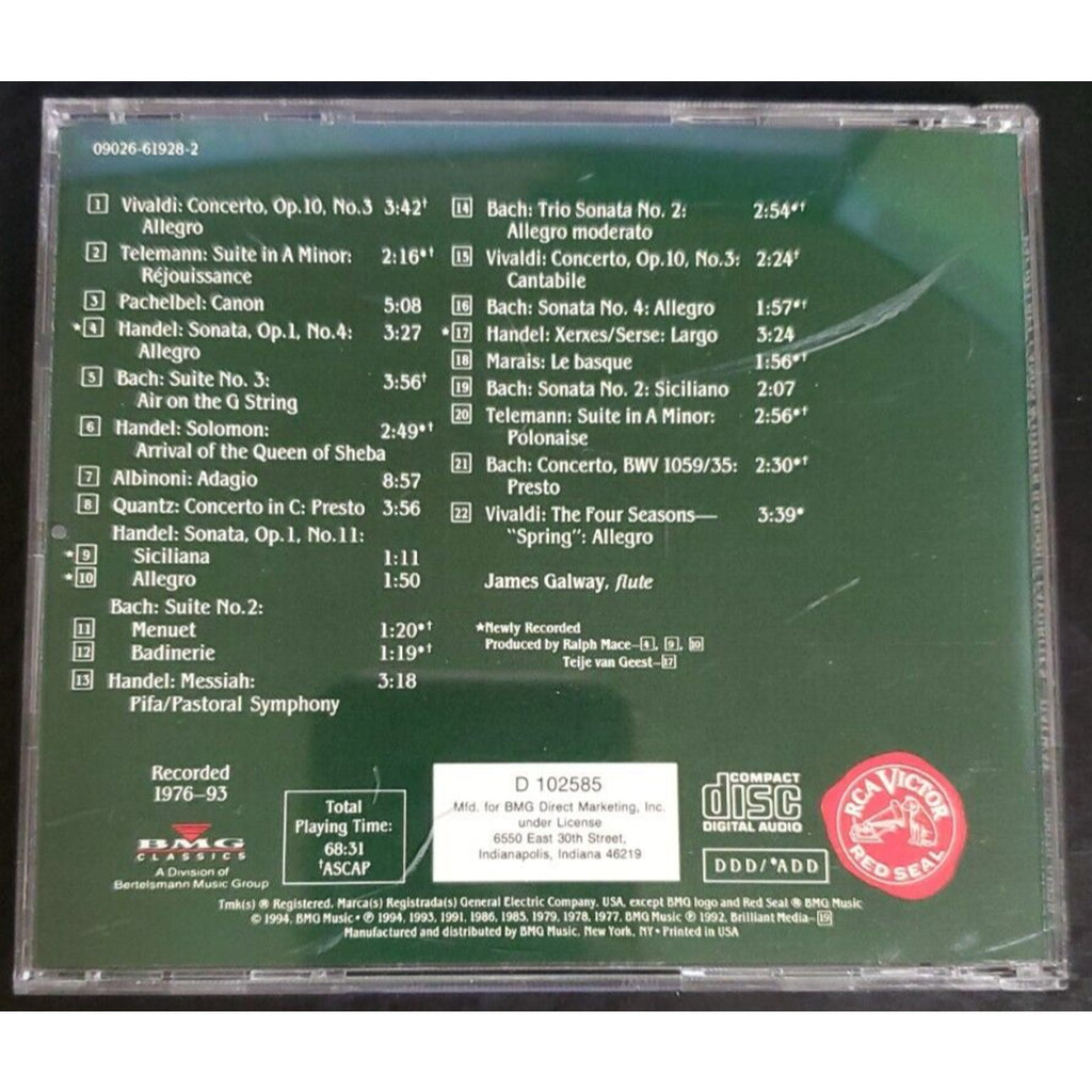 James Galway: Pachelbel Canon and other Baroque Favorites (CD, Jun-1994, BMG)
