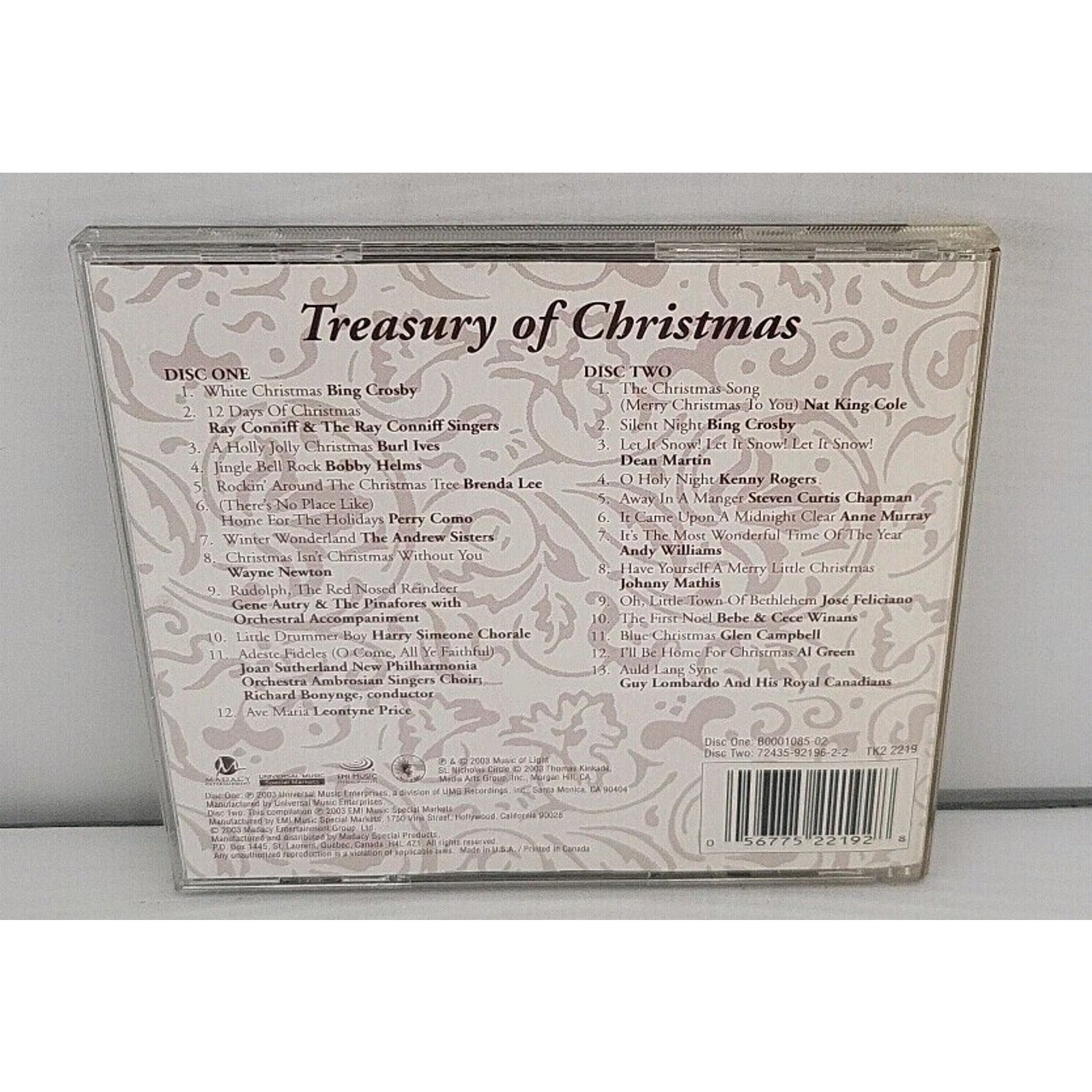 Treasury of Christmas by Thomas Kinkade (CD, 2003) 2 Disc