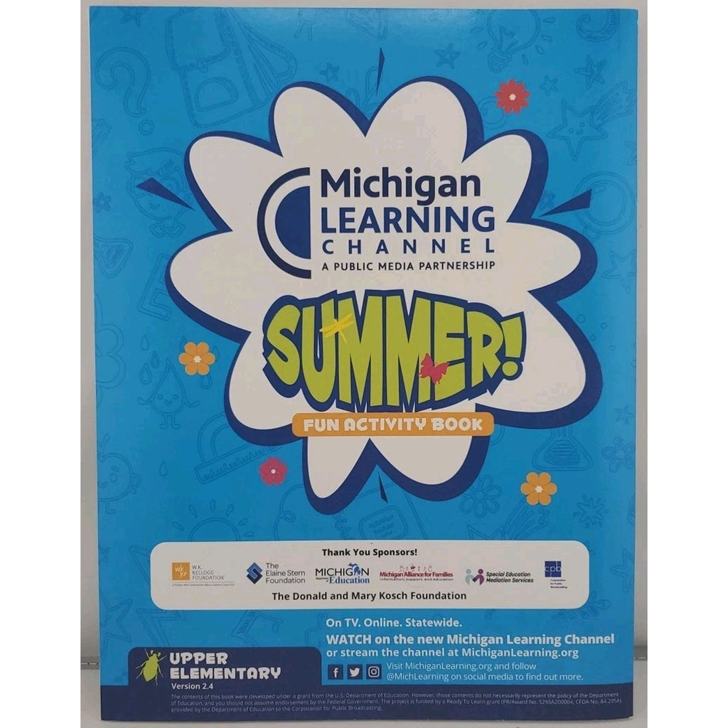 Michigan Learning Channel Summer Fun Activity Book